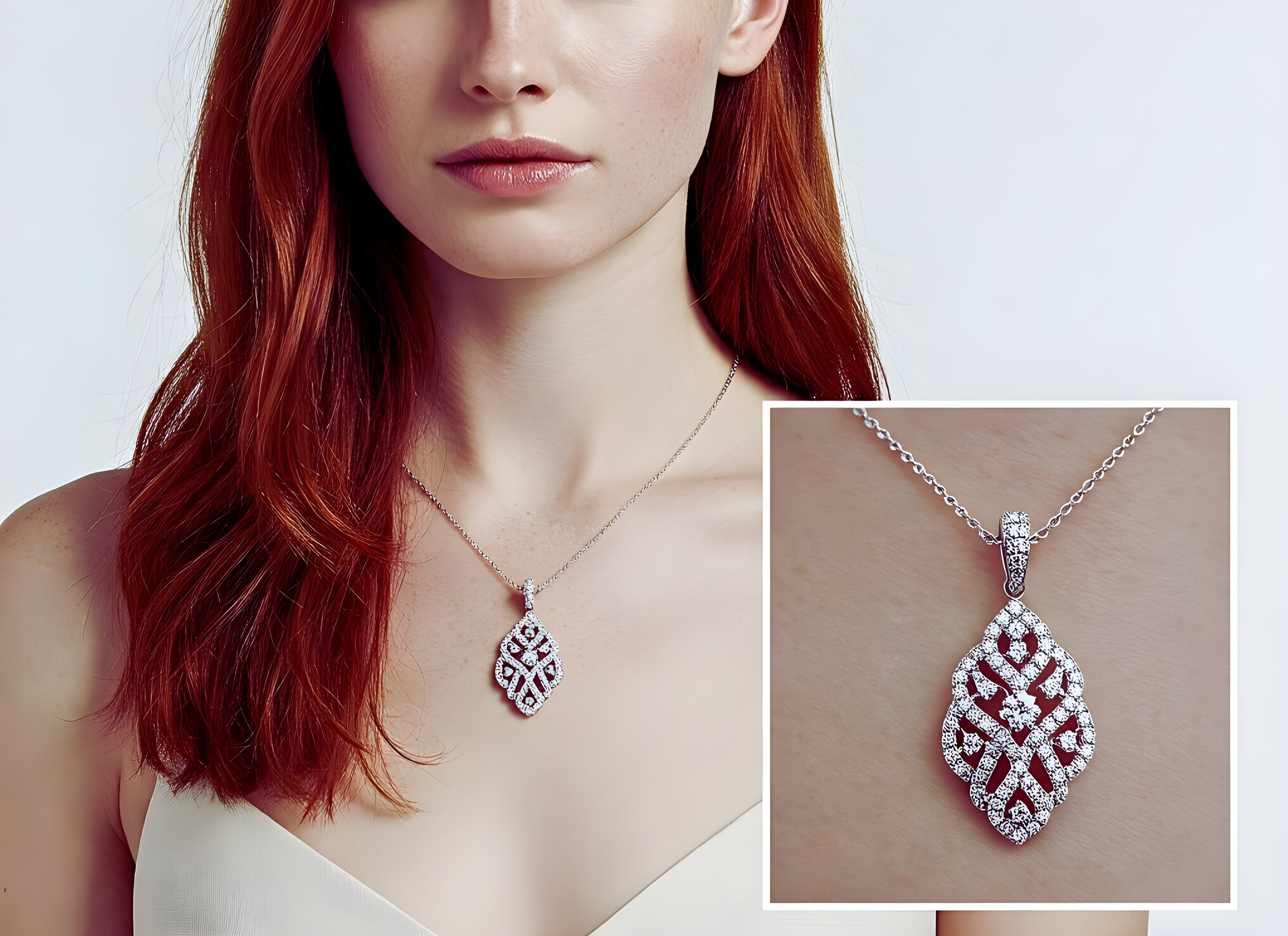 Celestial Lace – Lab-Grown Diamond Pendant