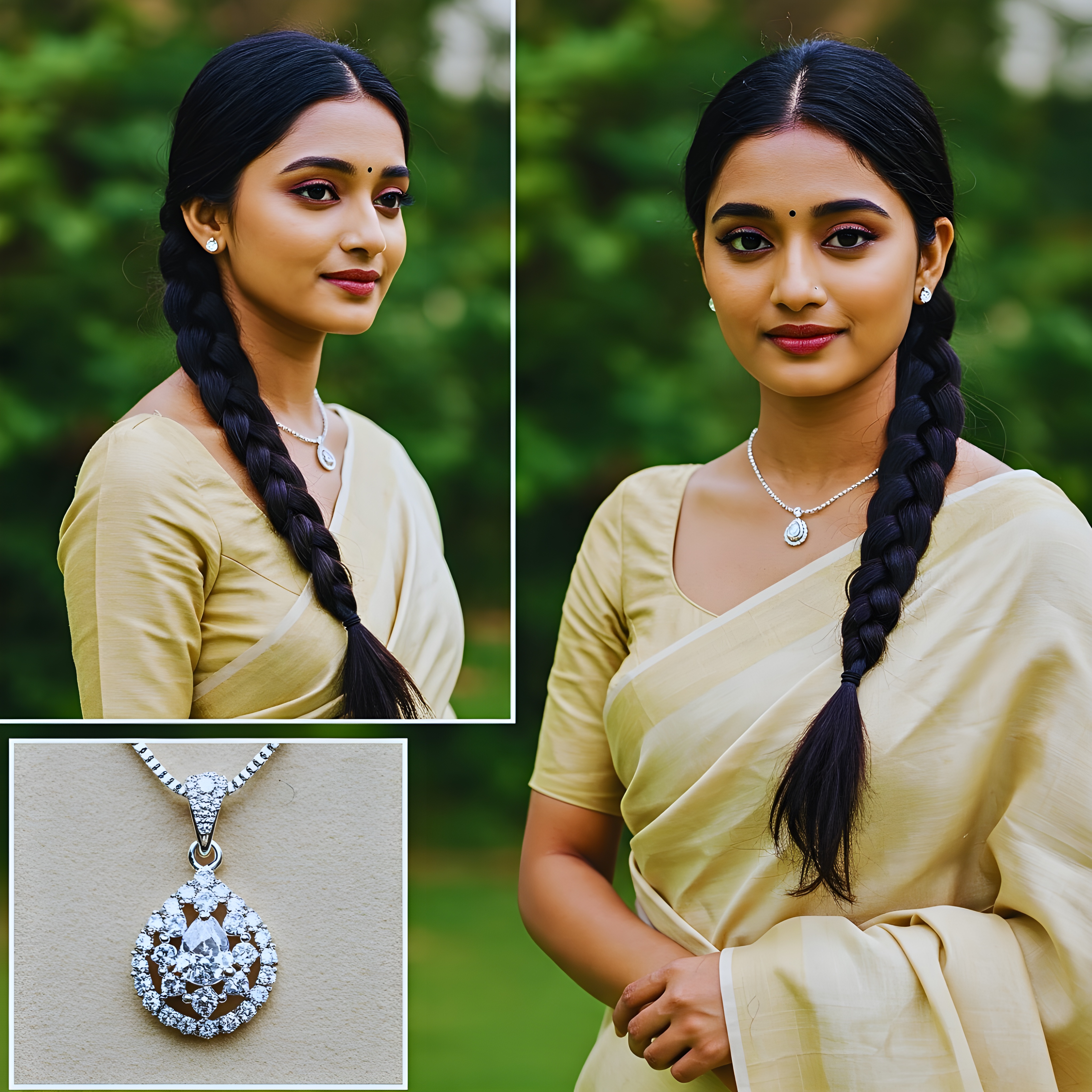 Timeless Elegance: Floral Halo Diamond Pendant