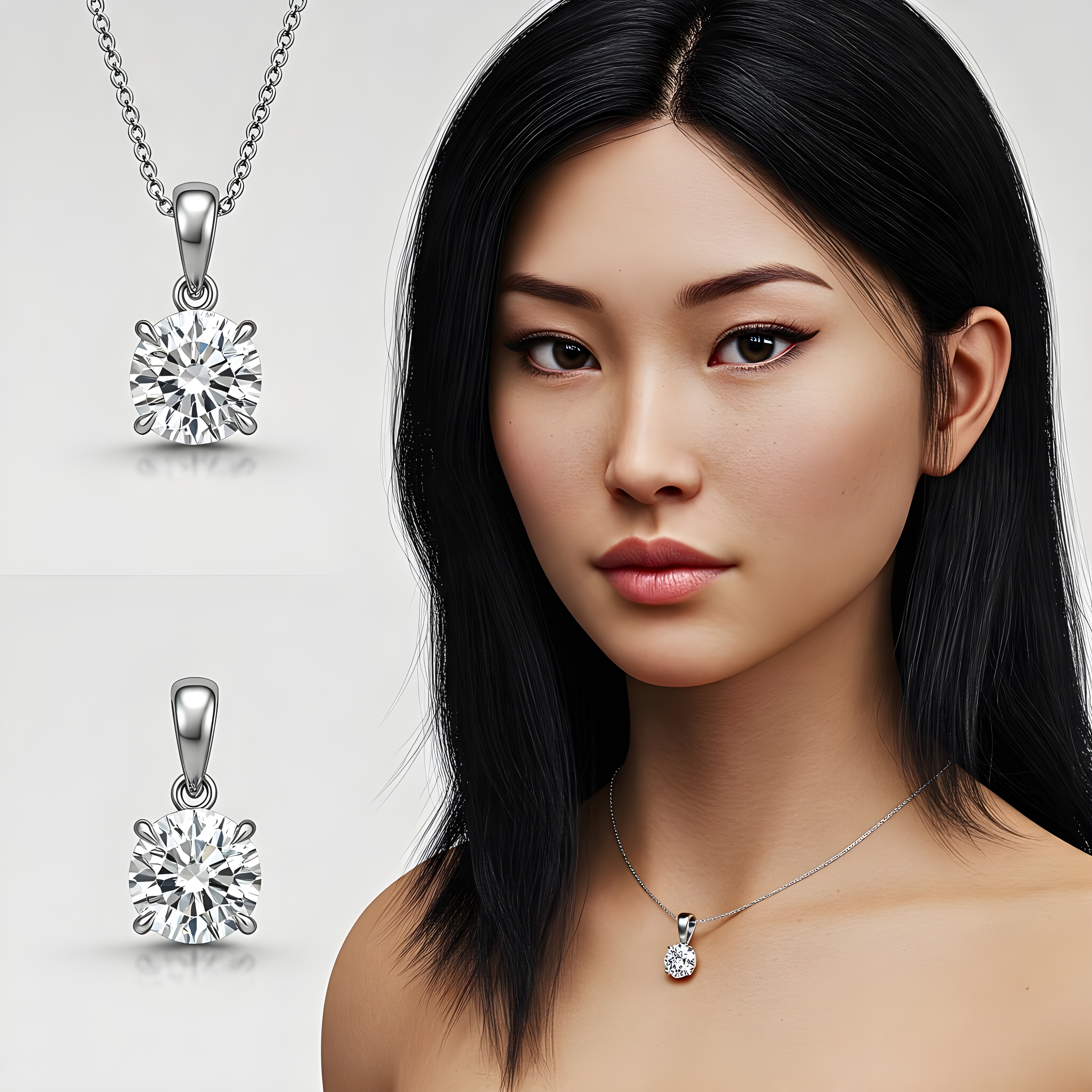 Radiant Elegance: Lab-Grown Diamond Pendant