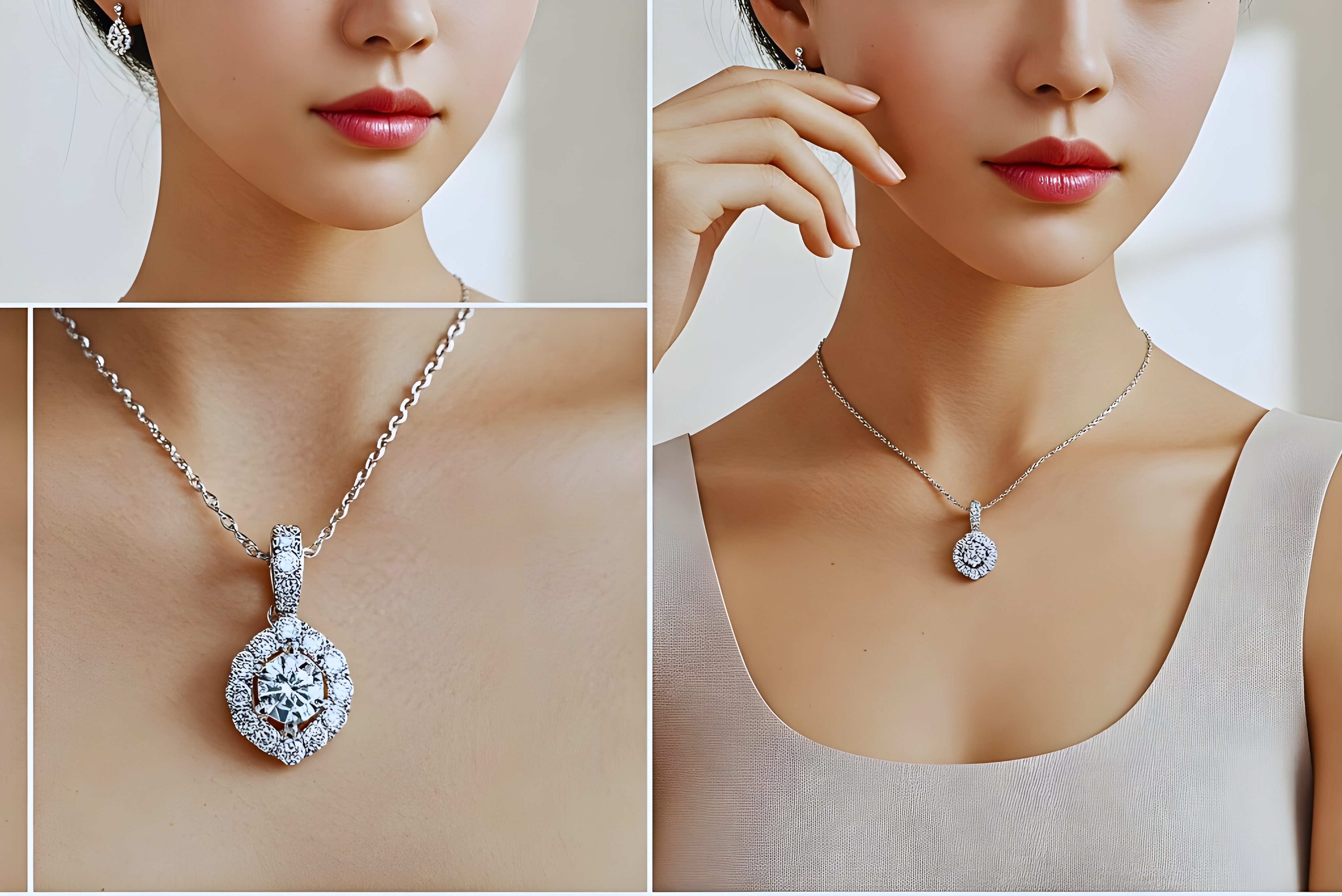 Radiant Halo Lab-Grown Diamond Pendant