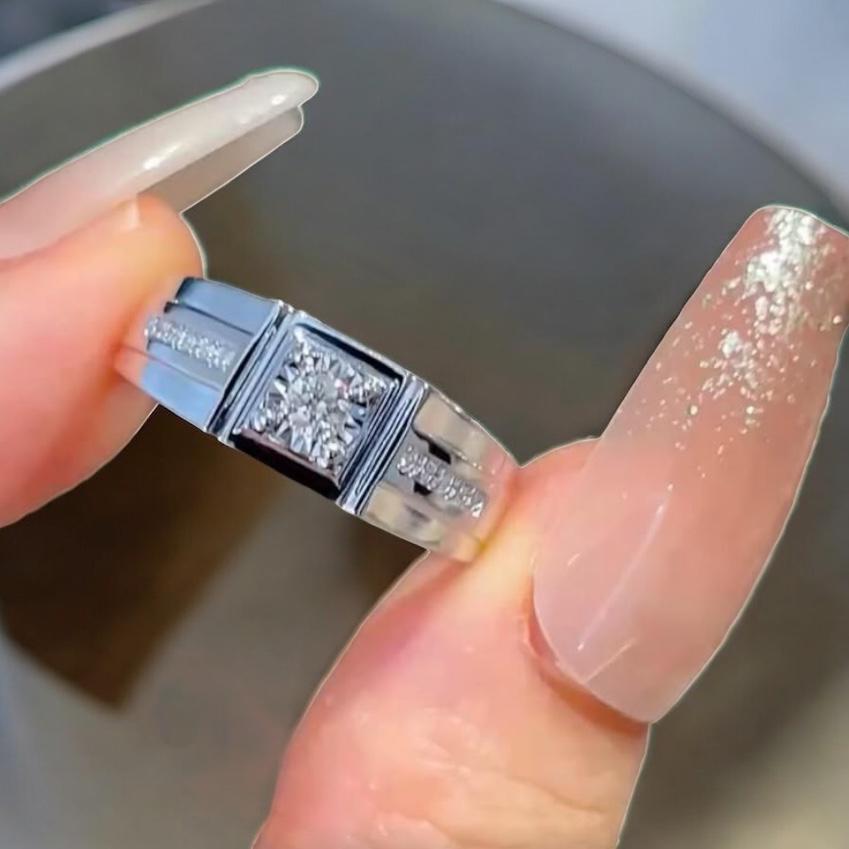 Stellar Band – Lab Grown Diamond Men's Ring in 92.5 Sterling Silver