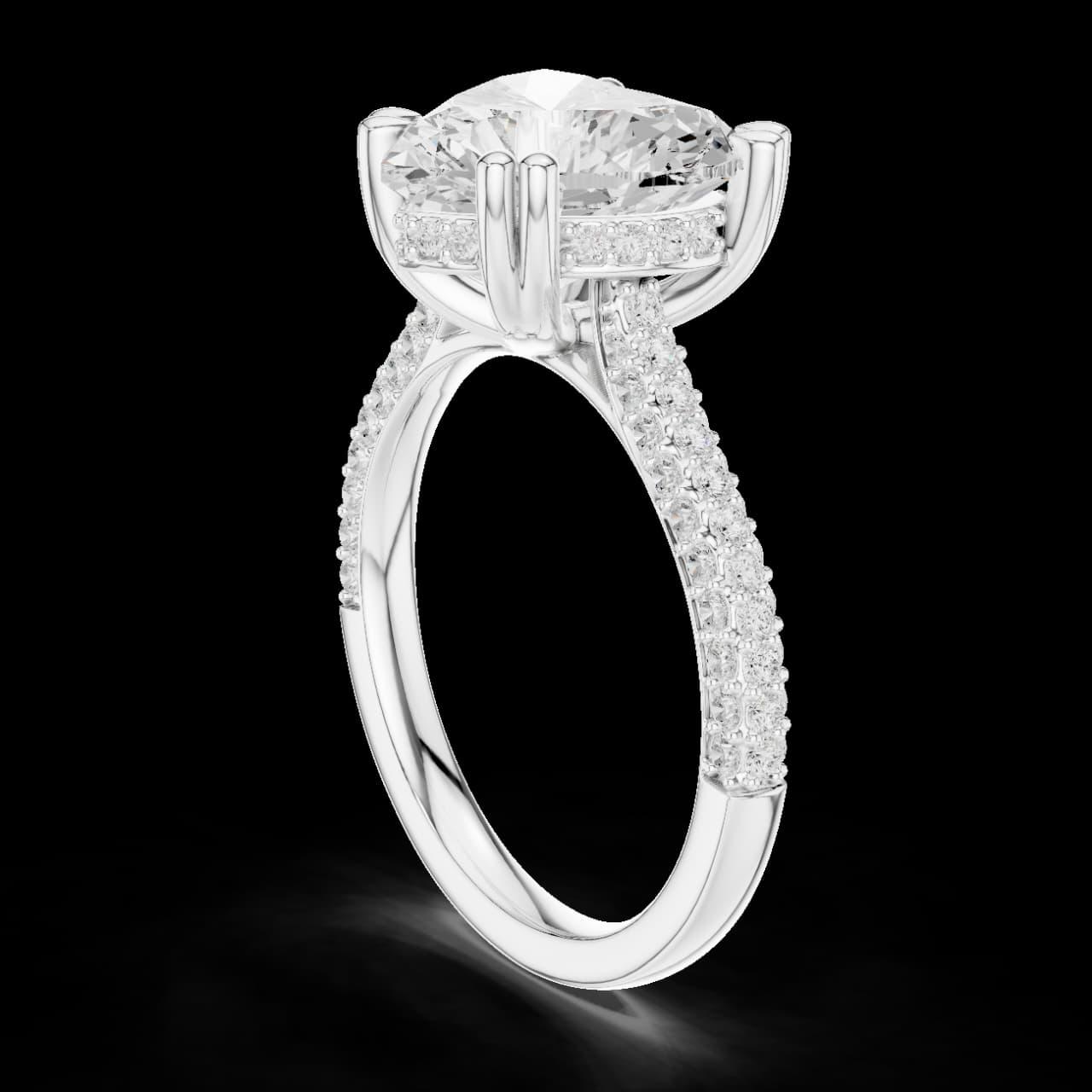 Heart-Shaped Diamond Engagement Ring