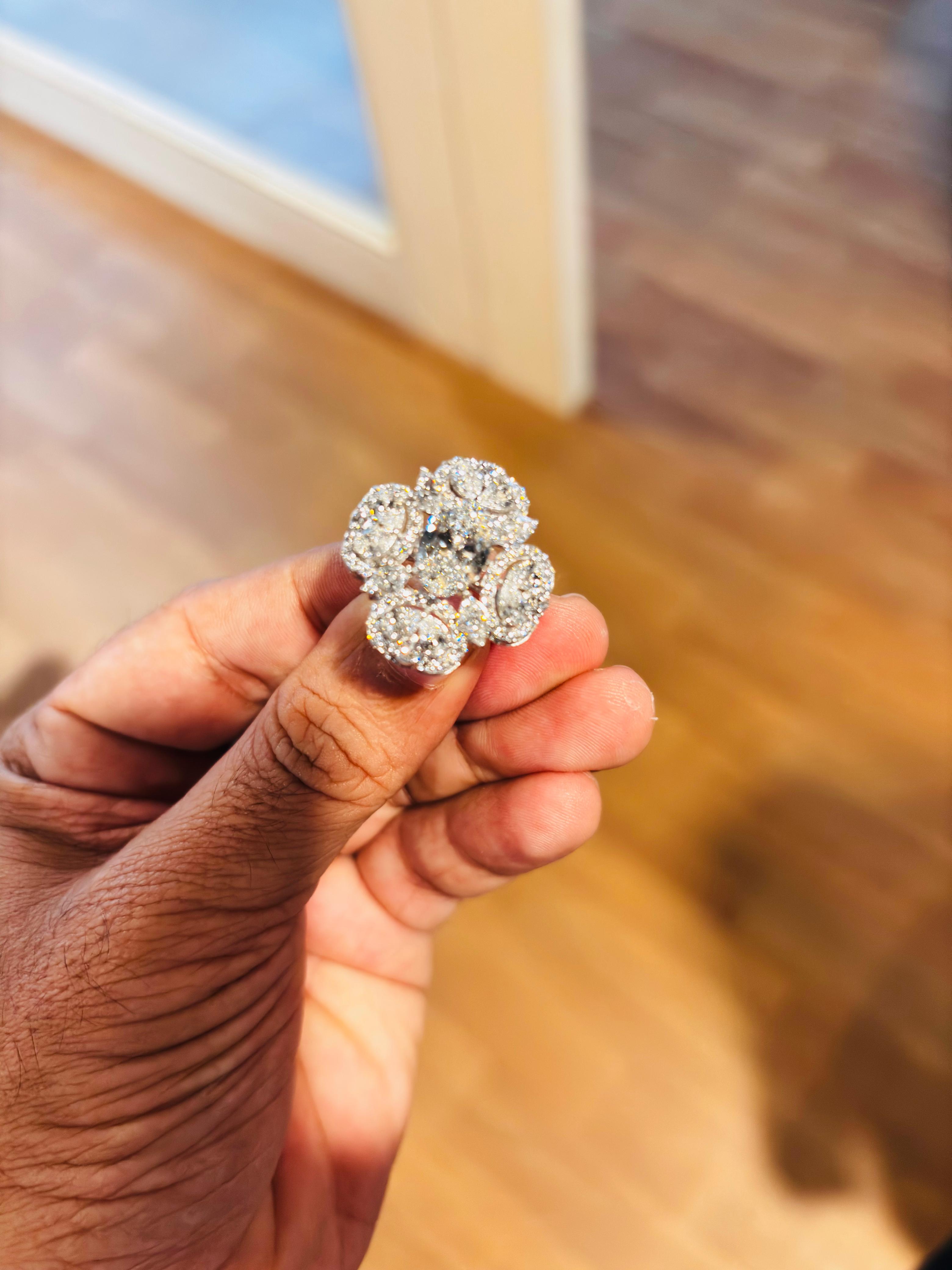 Diamond Cluster Ring