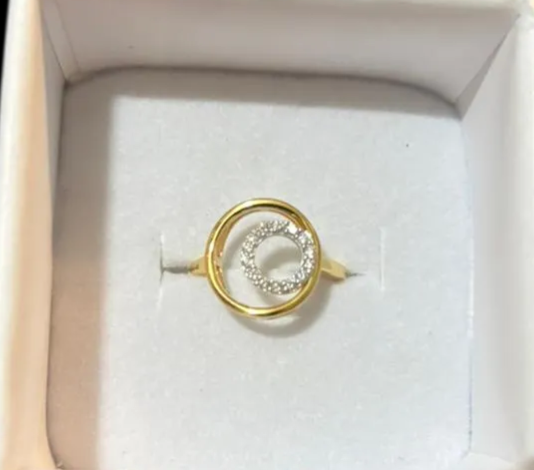 Premium Dual-Circle Lab Diamond Ring