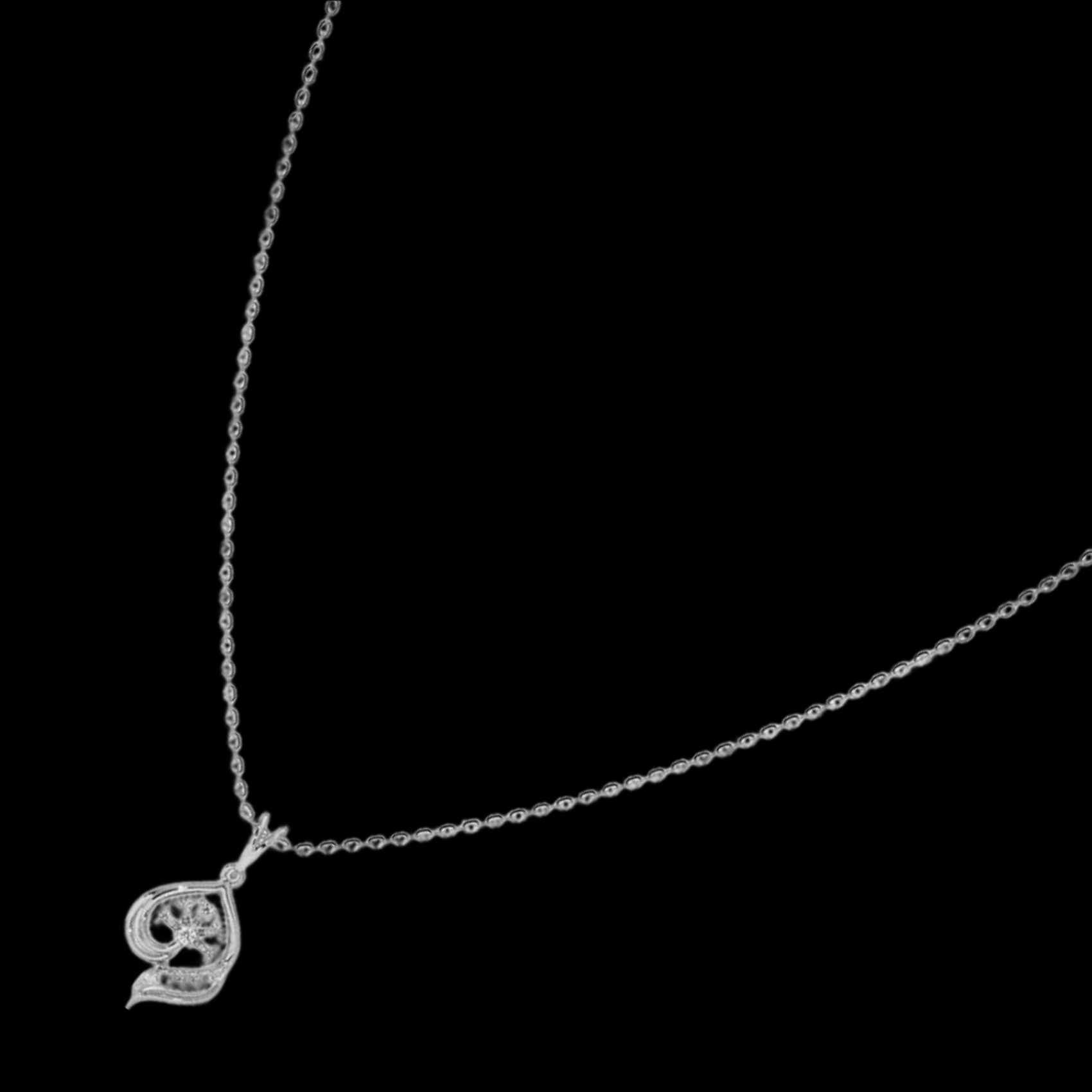 Graceful Heart Diamond Pendant