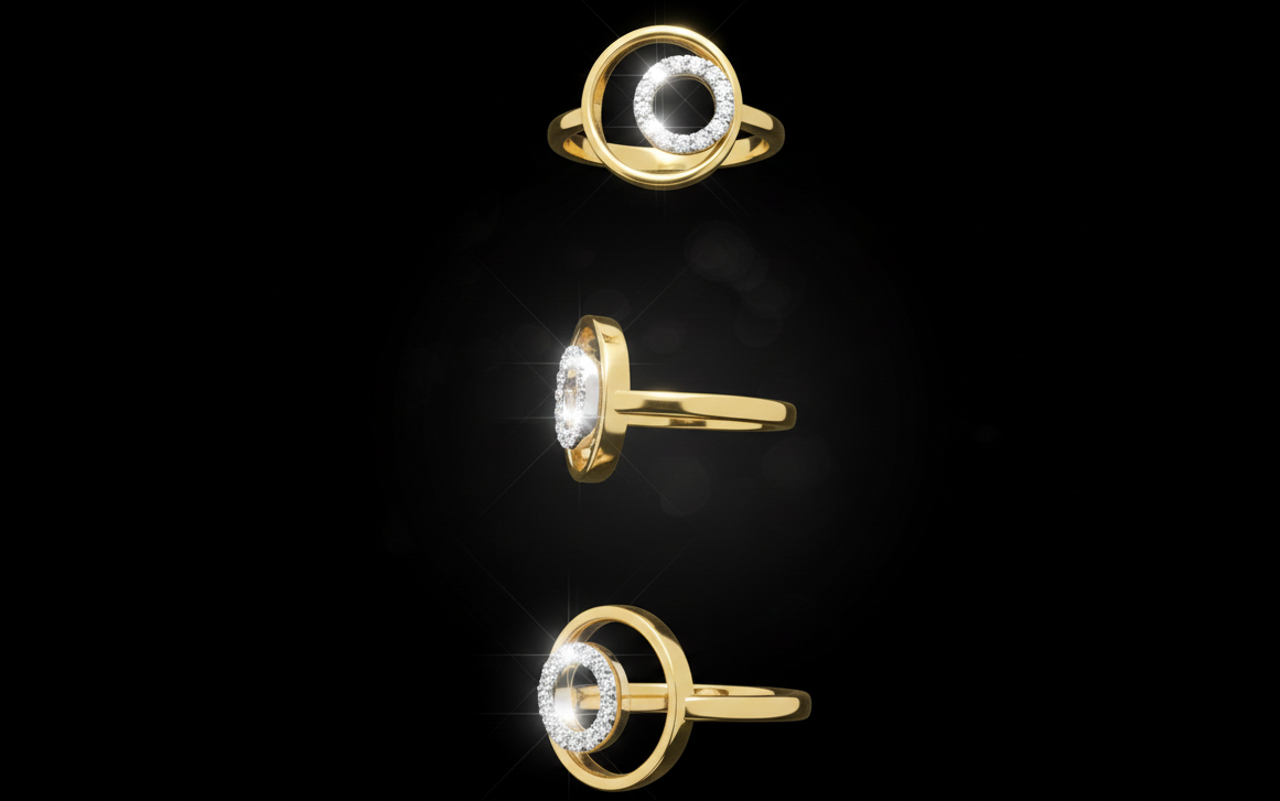Premium Dual-Circle Lab Diamond Ring