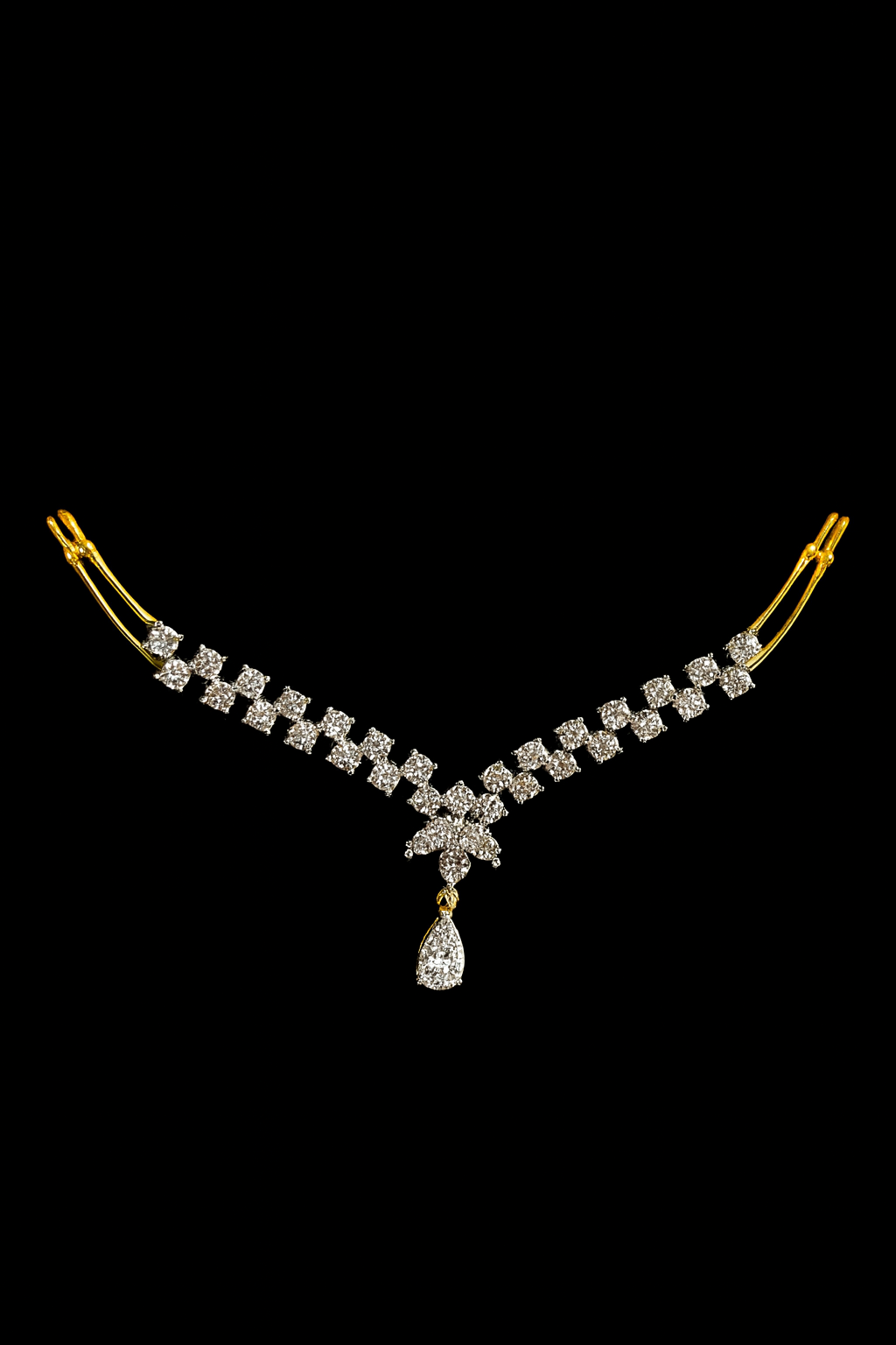 Graceful Spark Diamond Mangalsutra Pendant