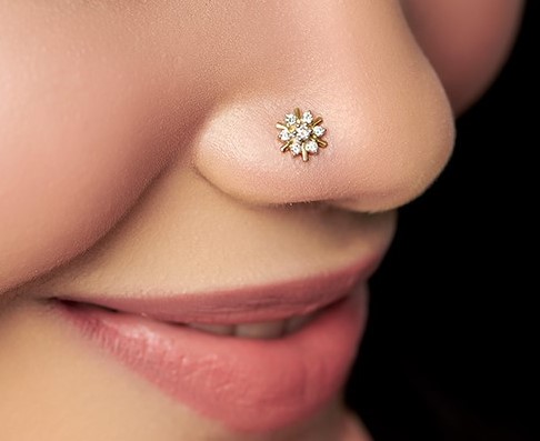Radiant Bloom Lab-Grown Diamond Nose Pin