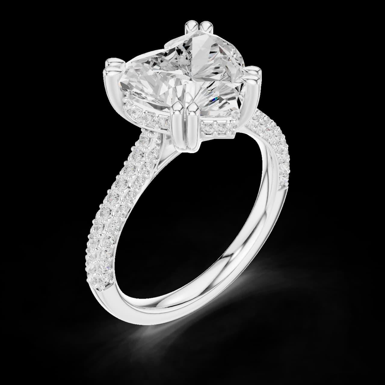 Heart-Shaped Diamond Engagement Ring