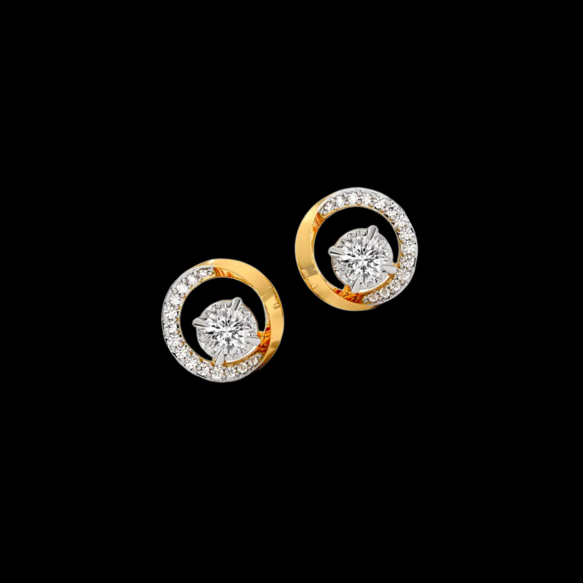 Halo Diamond Stud Earrings
