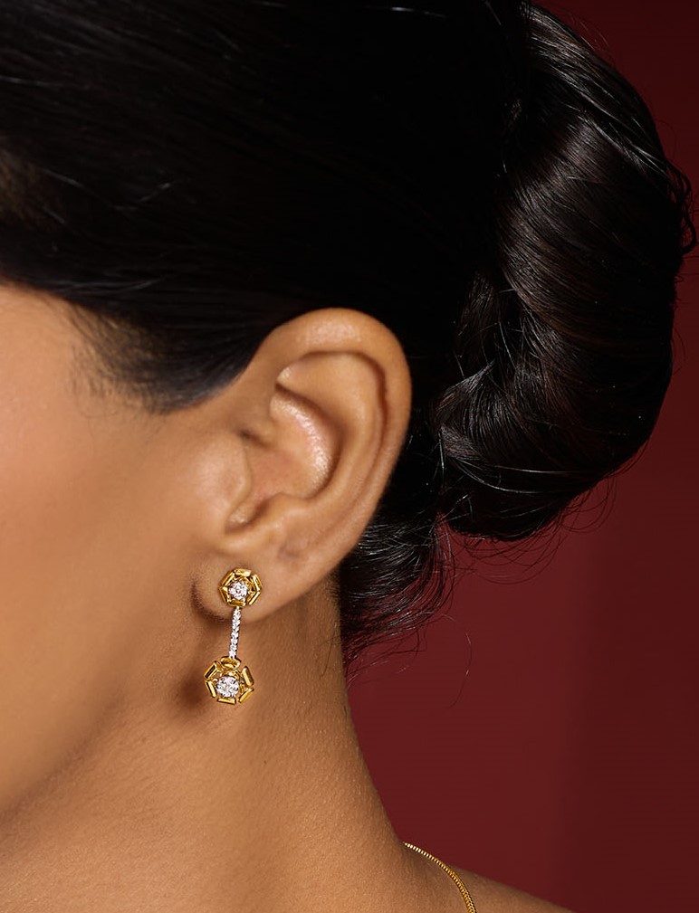 Floral Bloom Lab Grown Diamond Earrings