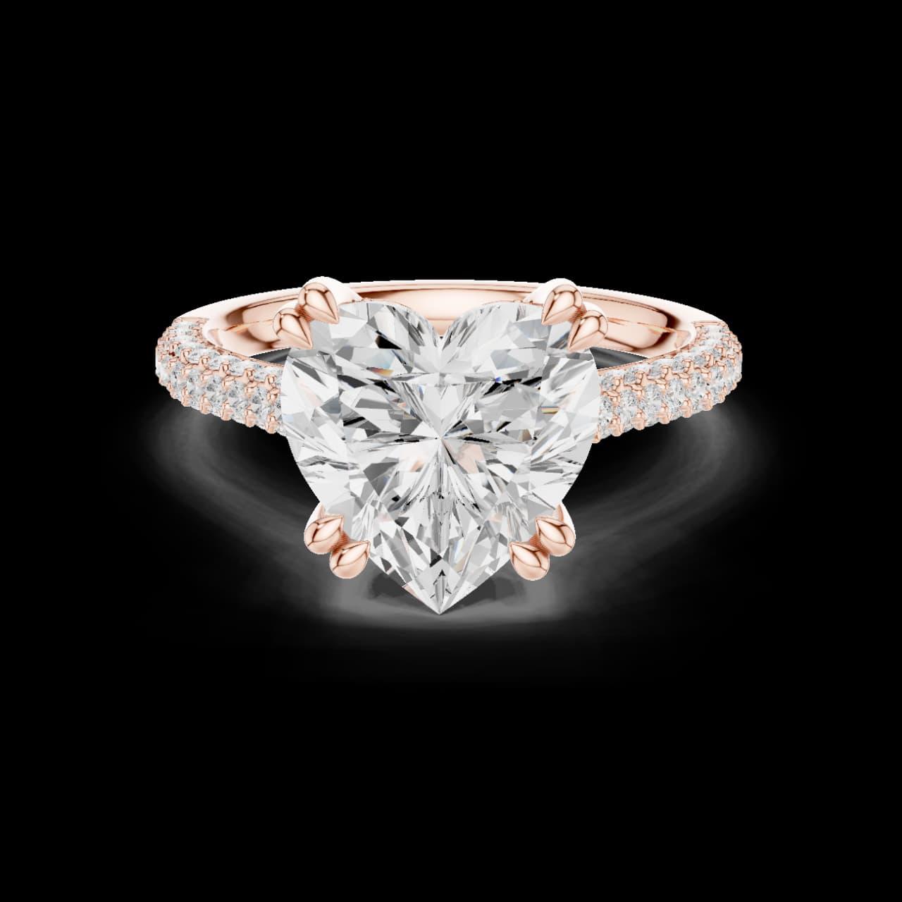 Heart-Shaped Diamond Engagement Ring