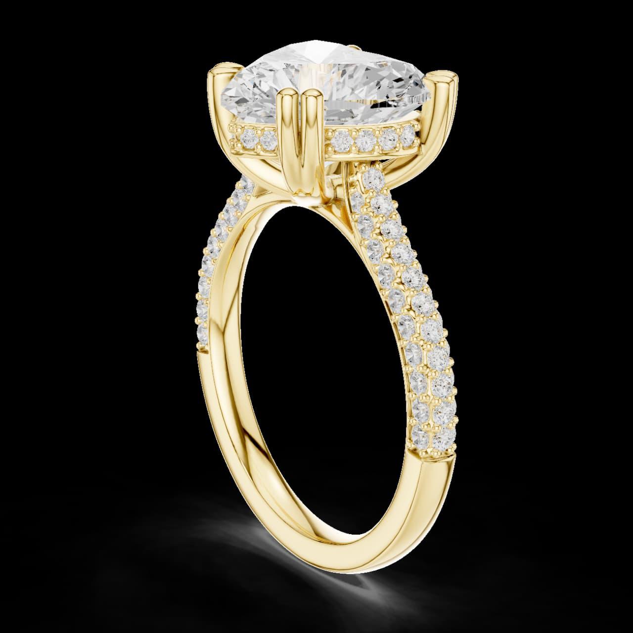 Heart-Shaped Diamond Engagement Ring