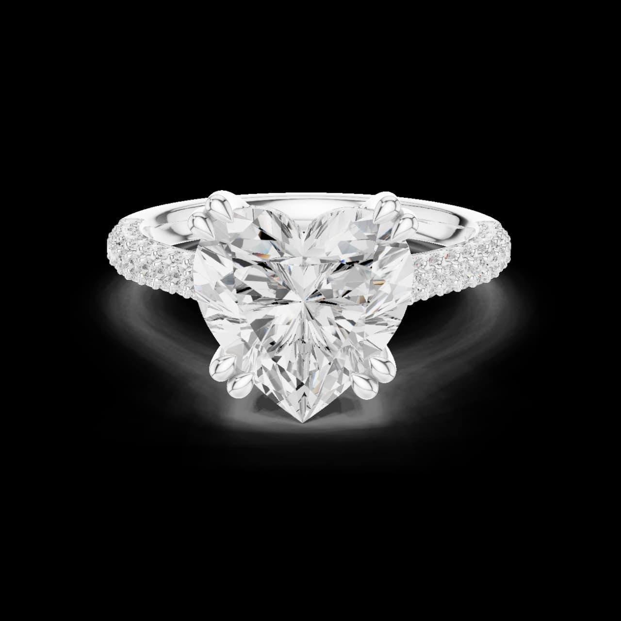 Heart-Shaped Diamond Engagement Ring