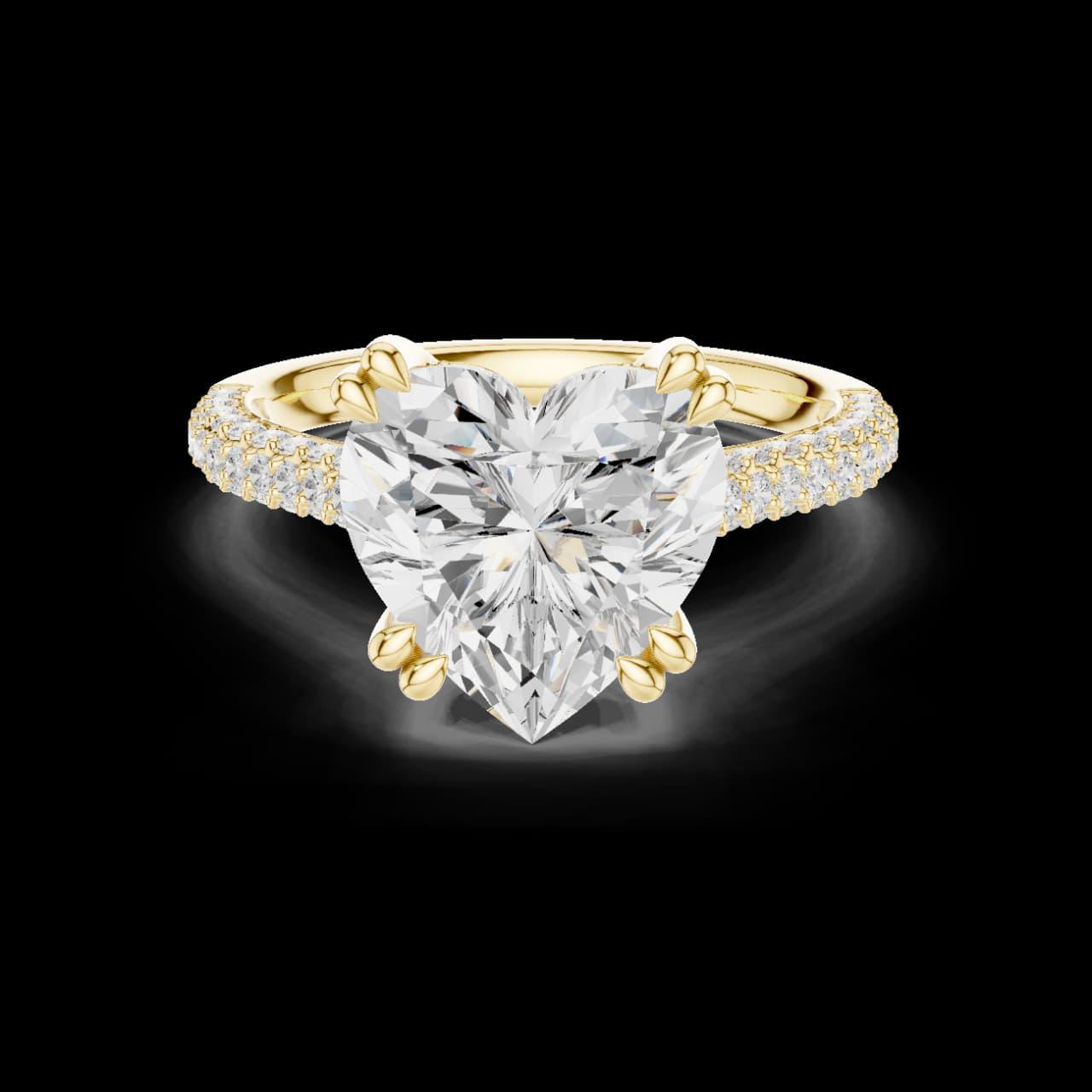 Heart-Shaped Diamond Engagement Ring