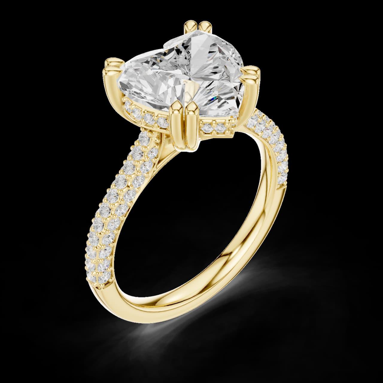 Heart-Shaped Diamond Engagement Ring