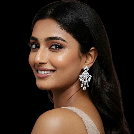 Graceful Sparkle: Silver 925 Lab-Grown Diamond Earrings