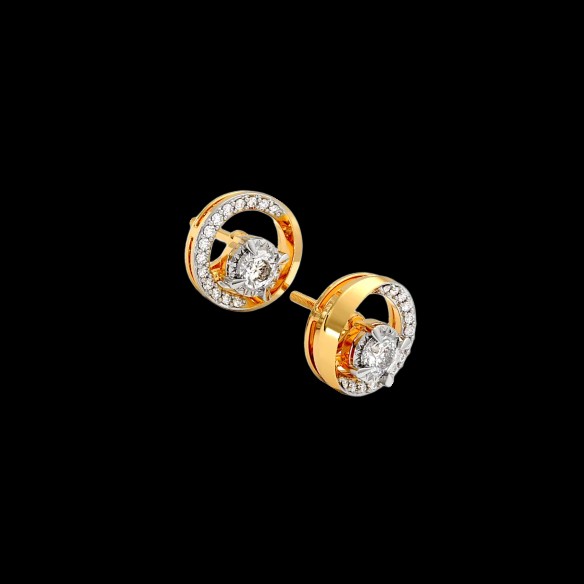 Halo Diamond Stud Earrings