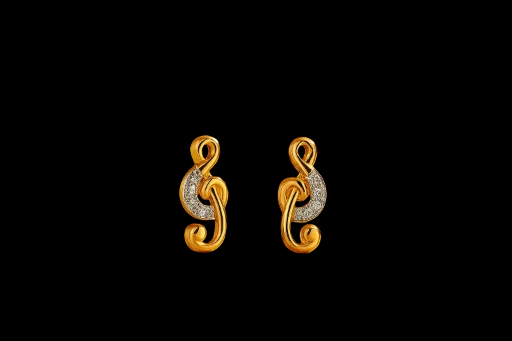 Musical Note Lab Grown Diamond Earrings