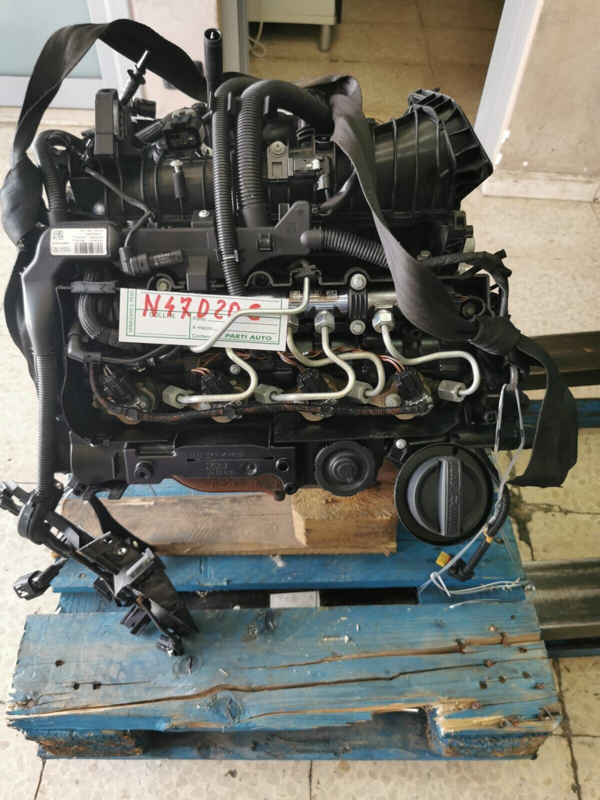 MOTORE COMPLETO DI INIEZIONE E TURBO BMW 2.0 TD CON SIGLA N47D20C 2016 135KW