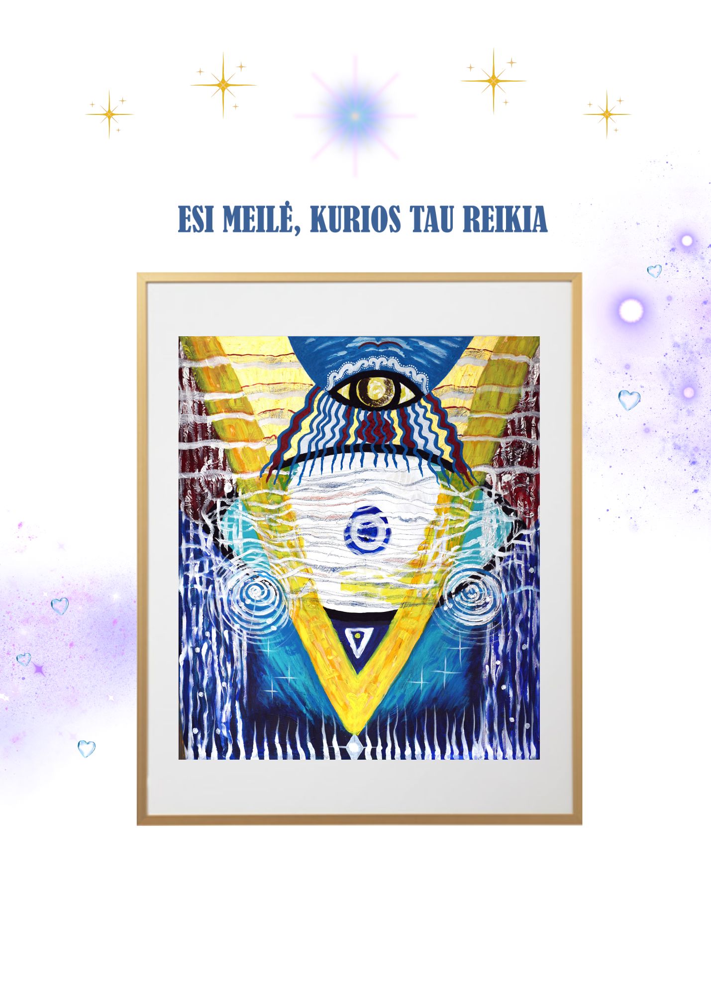 Kūrinio "Satera" / " Esi meilė, kurios tau reikia" reprodukcija 40x50cm