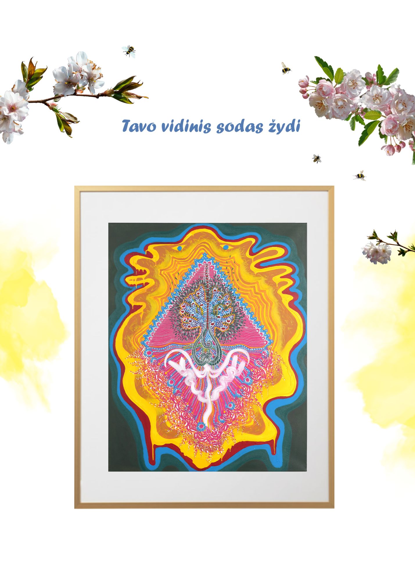 "Kraičio skrynia" arba "Tavo vidinis sodas žydi" tapybos kūrinio reprodukcija 40x50cm