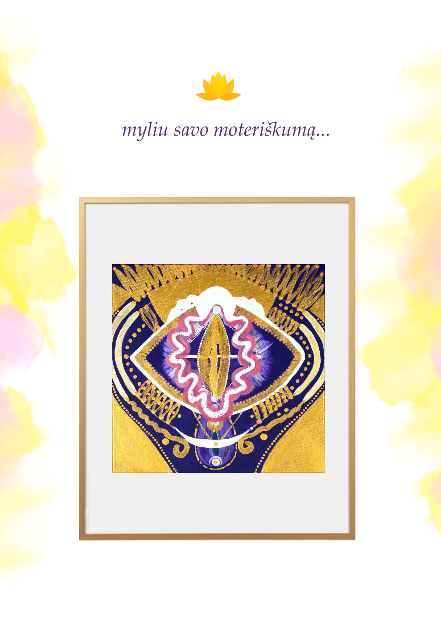 „Myliu savo moteriškumą“ reprodukcija 40x50cm