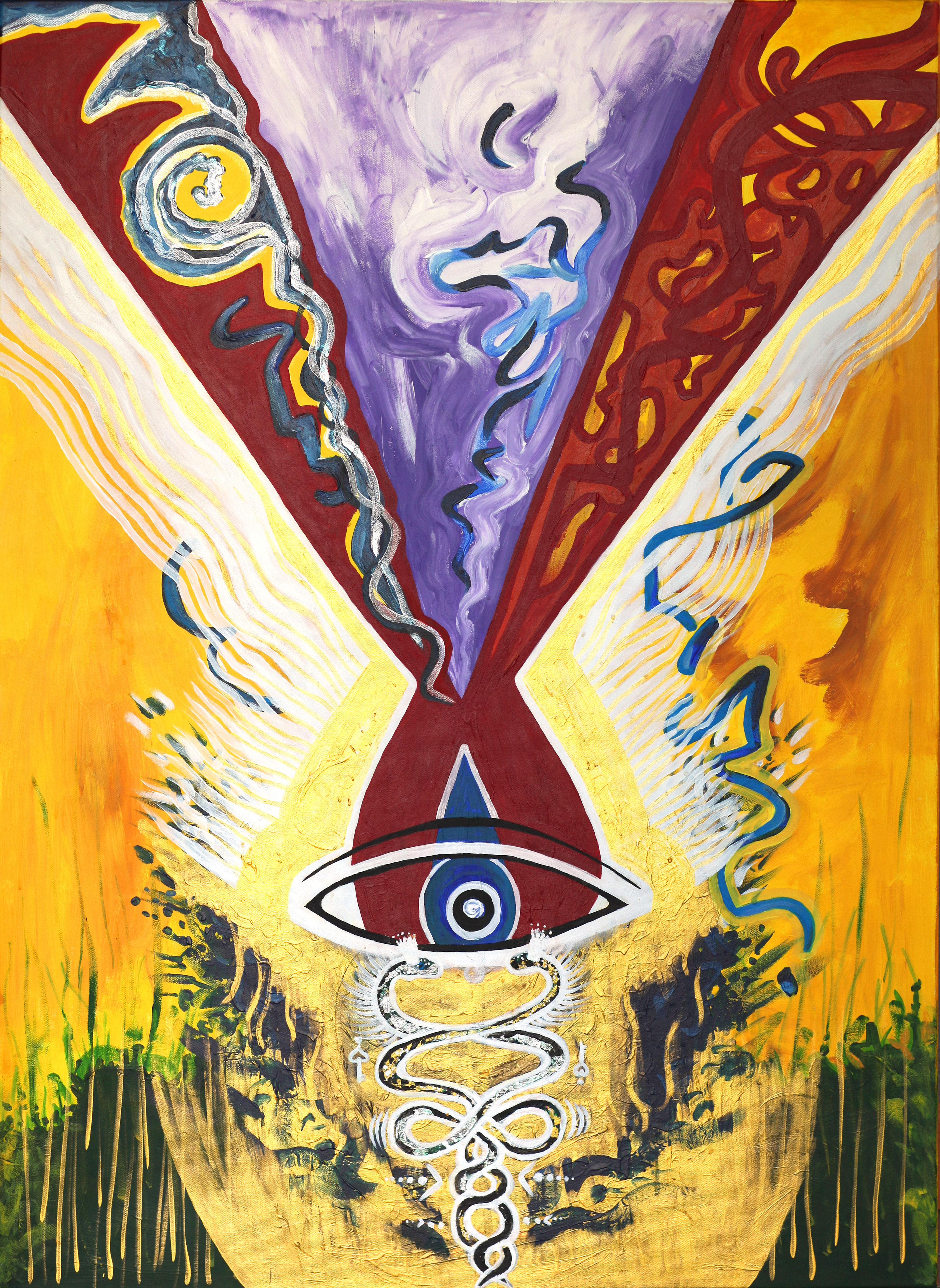 Tapybos kūrinys "Įsikūnyk. Alio, tave kviečia žemė."