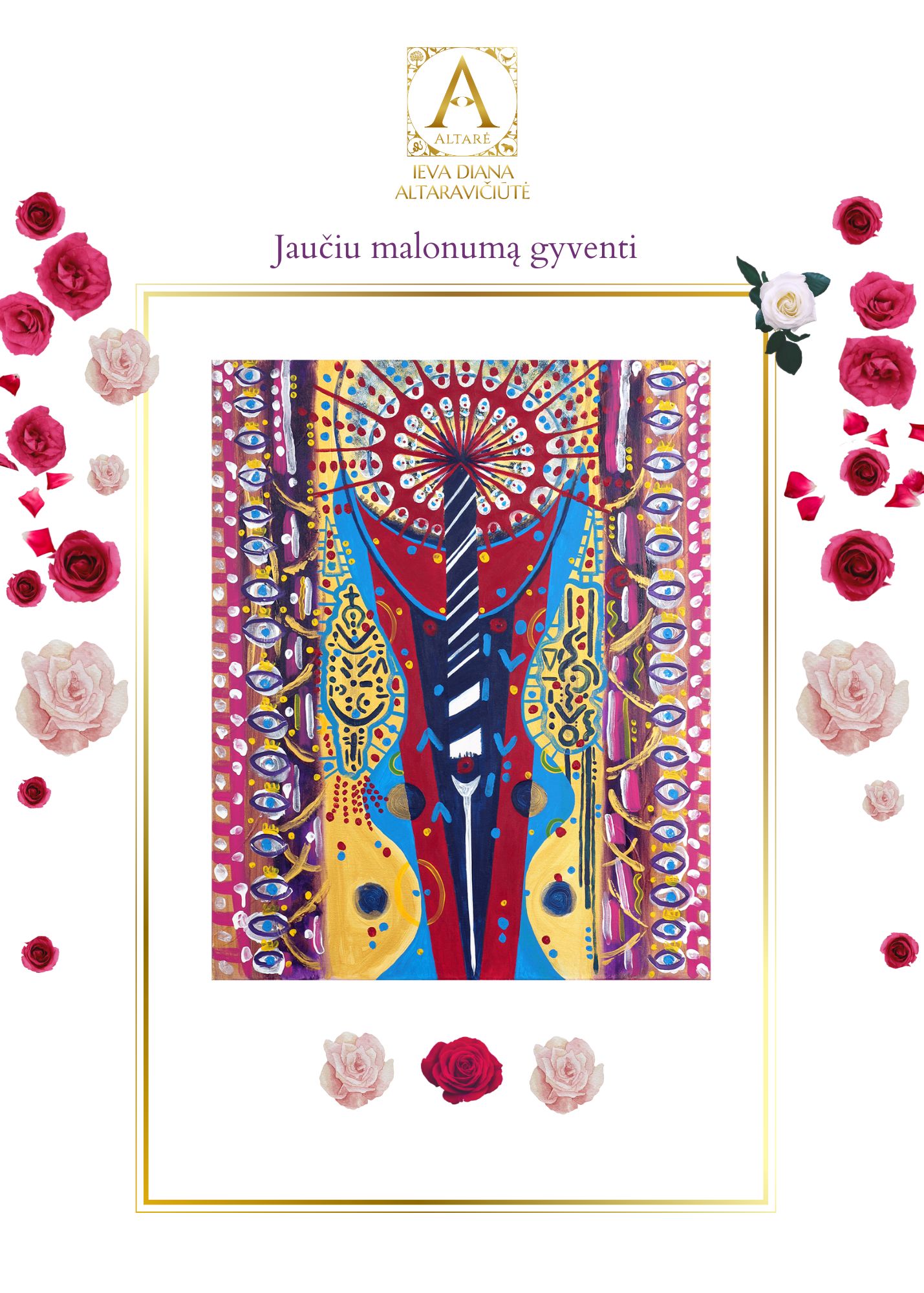 Atvirutė neatverčiama "Jaučiu malonumą gyventi" 8vnt.