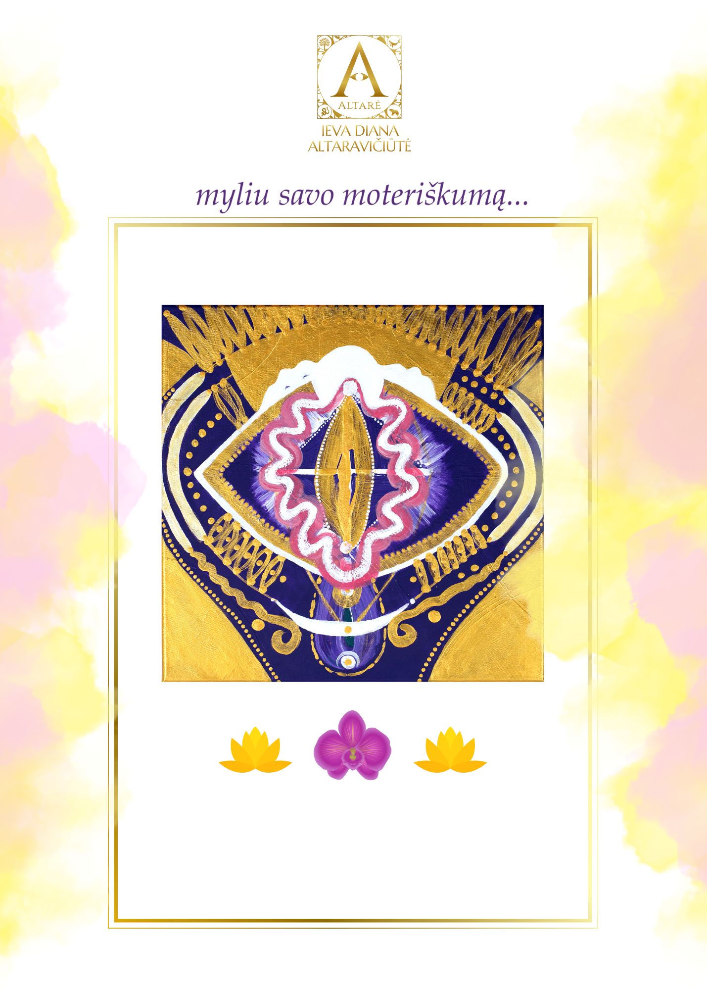 Atvirutė neatverčiama "Myliu savo moteriškumą" 8vnt.