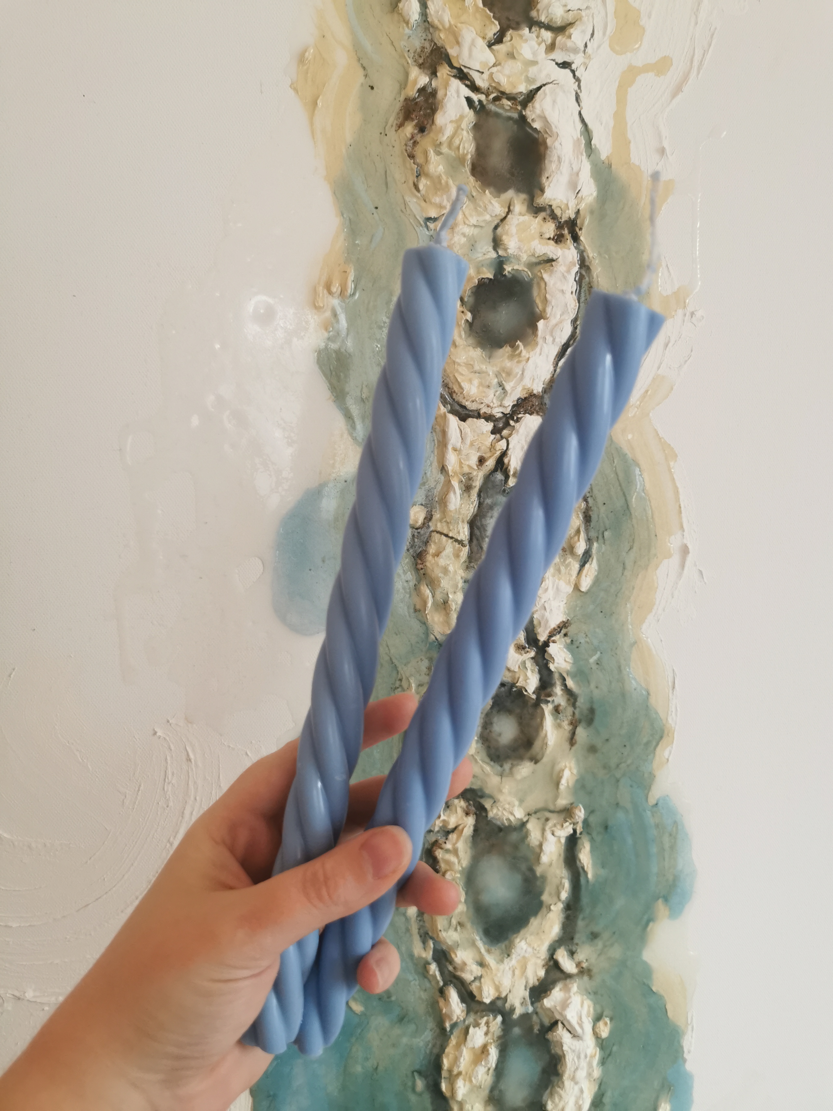 4 žydros persefonės žvakės