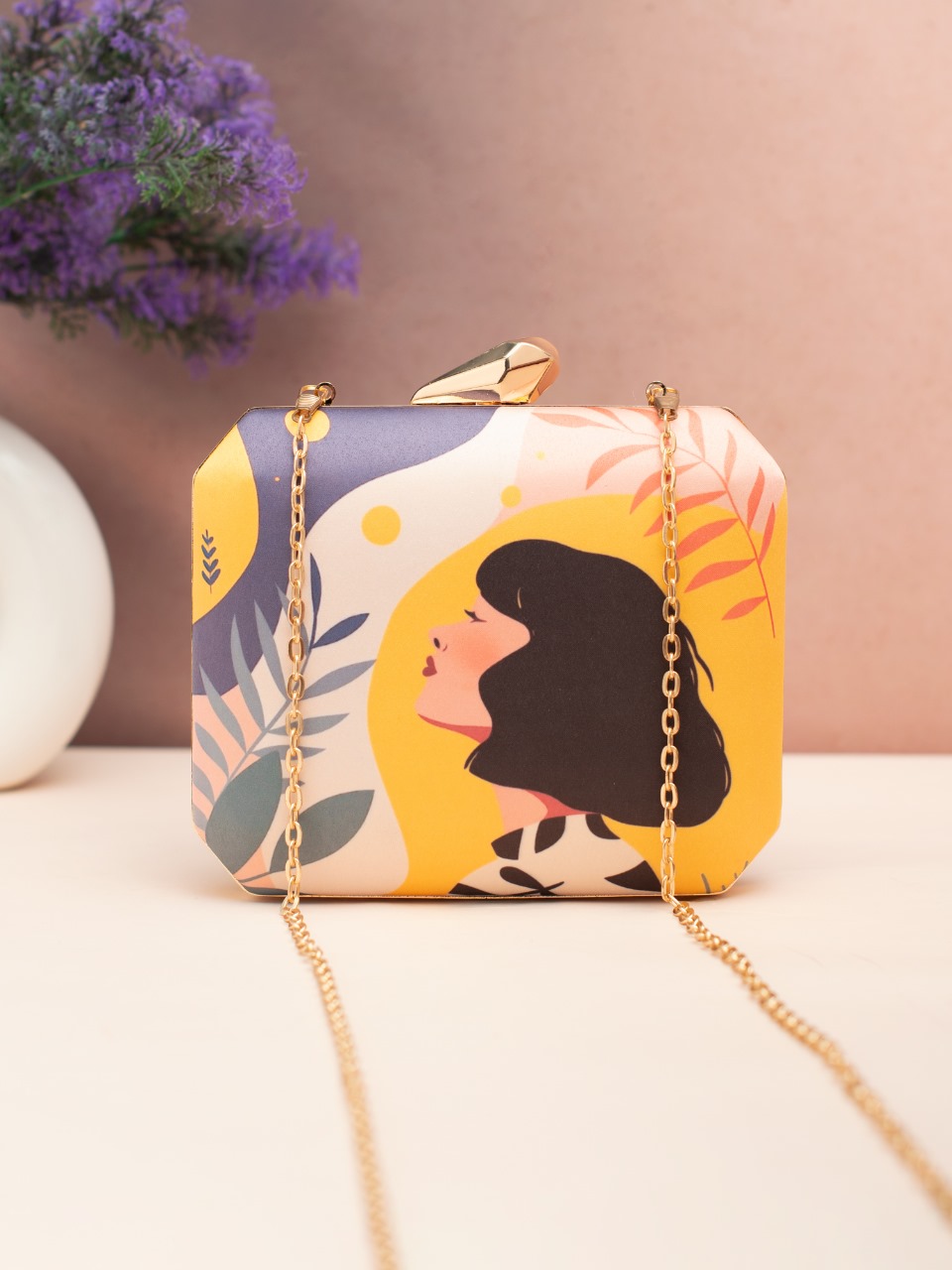 Artistic Woman Print Clutch
