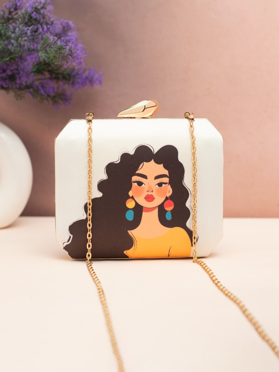 Stylish Woman Graphic Clutch Bag