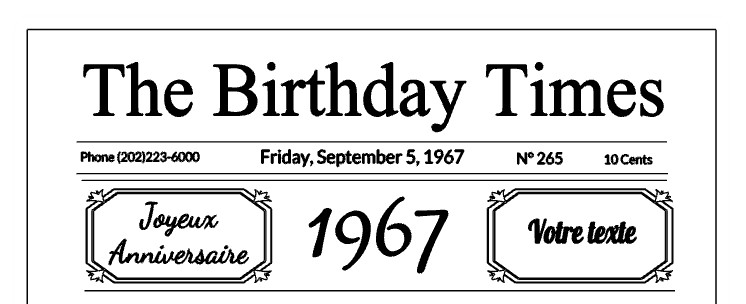 Journal de naissance