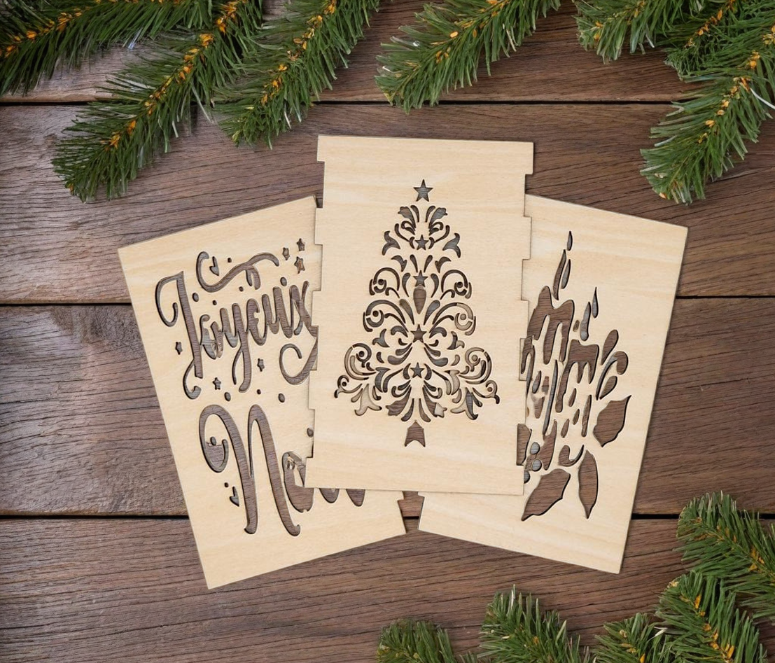  Panneaux pour lanterne déco "Noël"