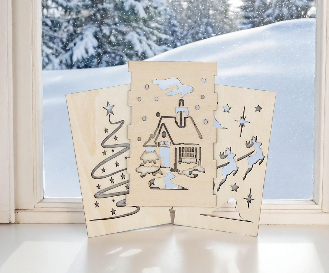  Panneaux pour lanterne déco "Noël"