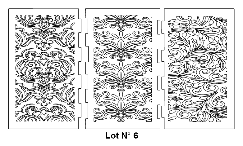  Panneaux  pour lanterne déco "Arabesque"