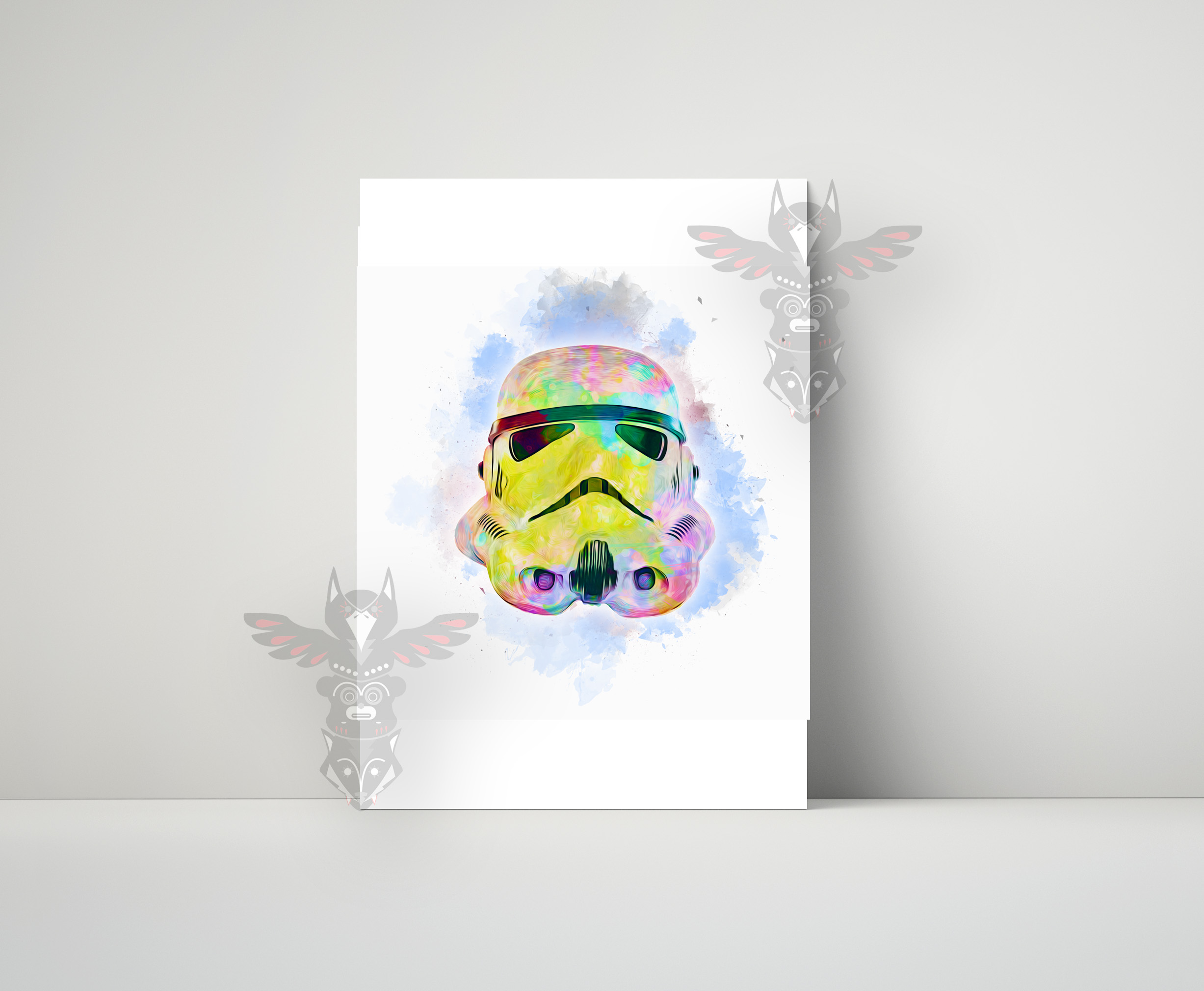 Sci-Fi trooper themed design - A4 printed on 250GSM card