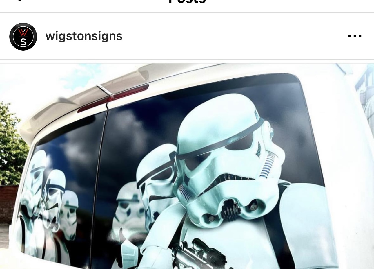 a sci-fi trooper themed adhesive panel wrap