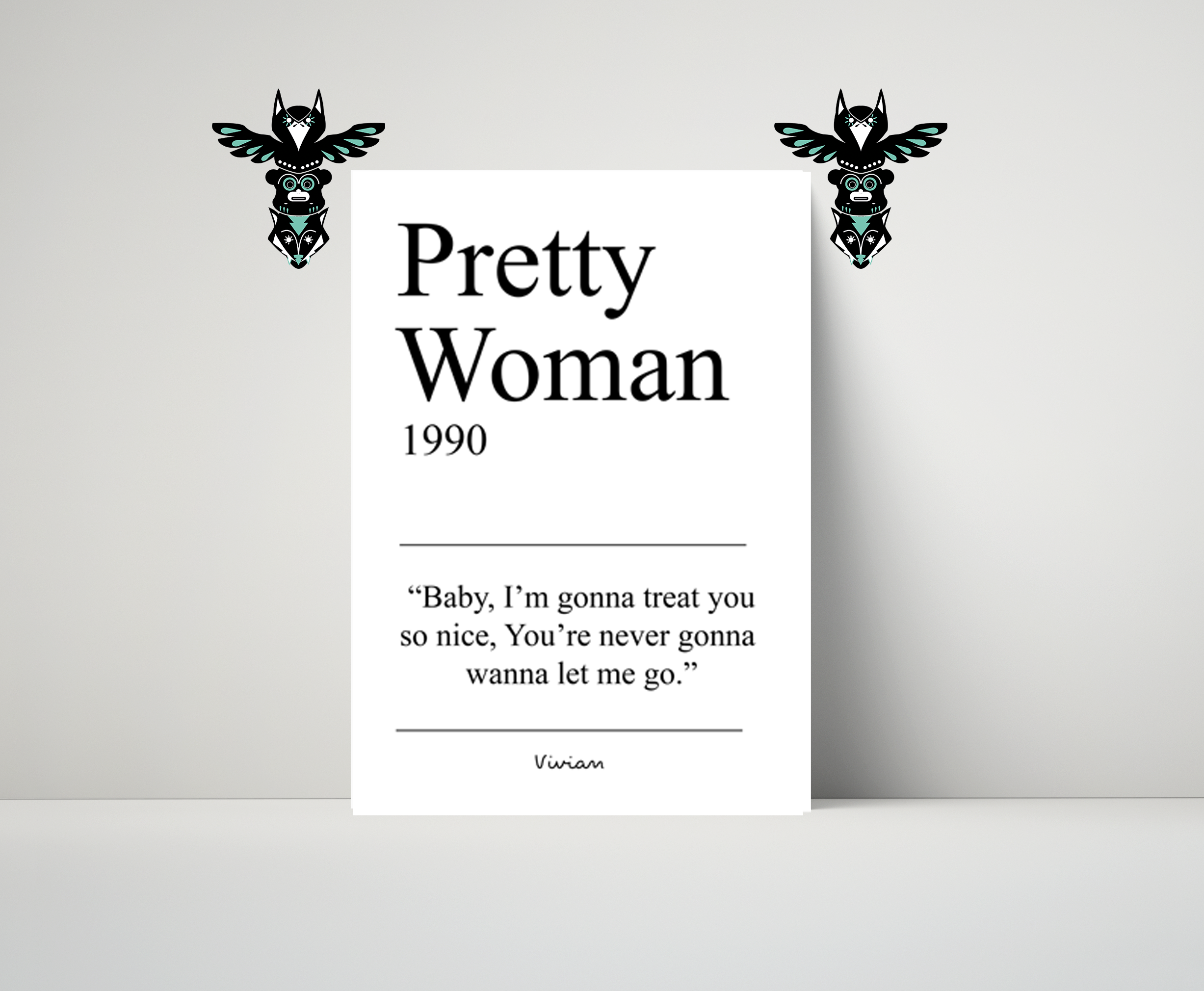 Pretty woman A4 card print 
