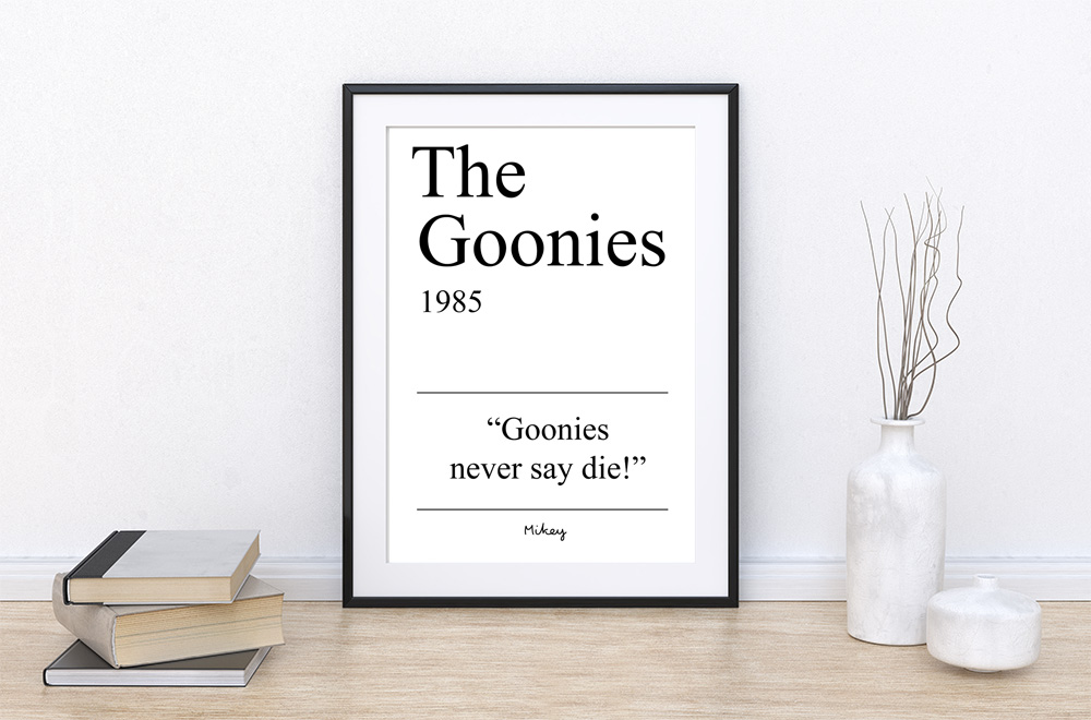 The Goonies A4 card print