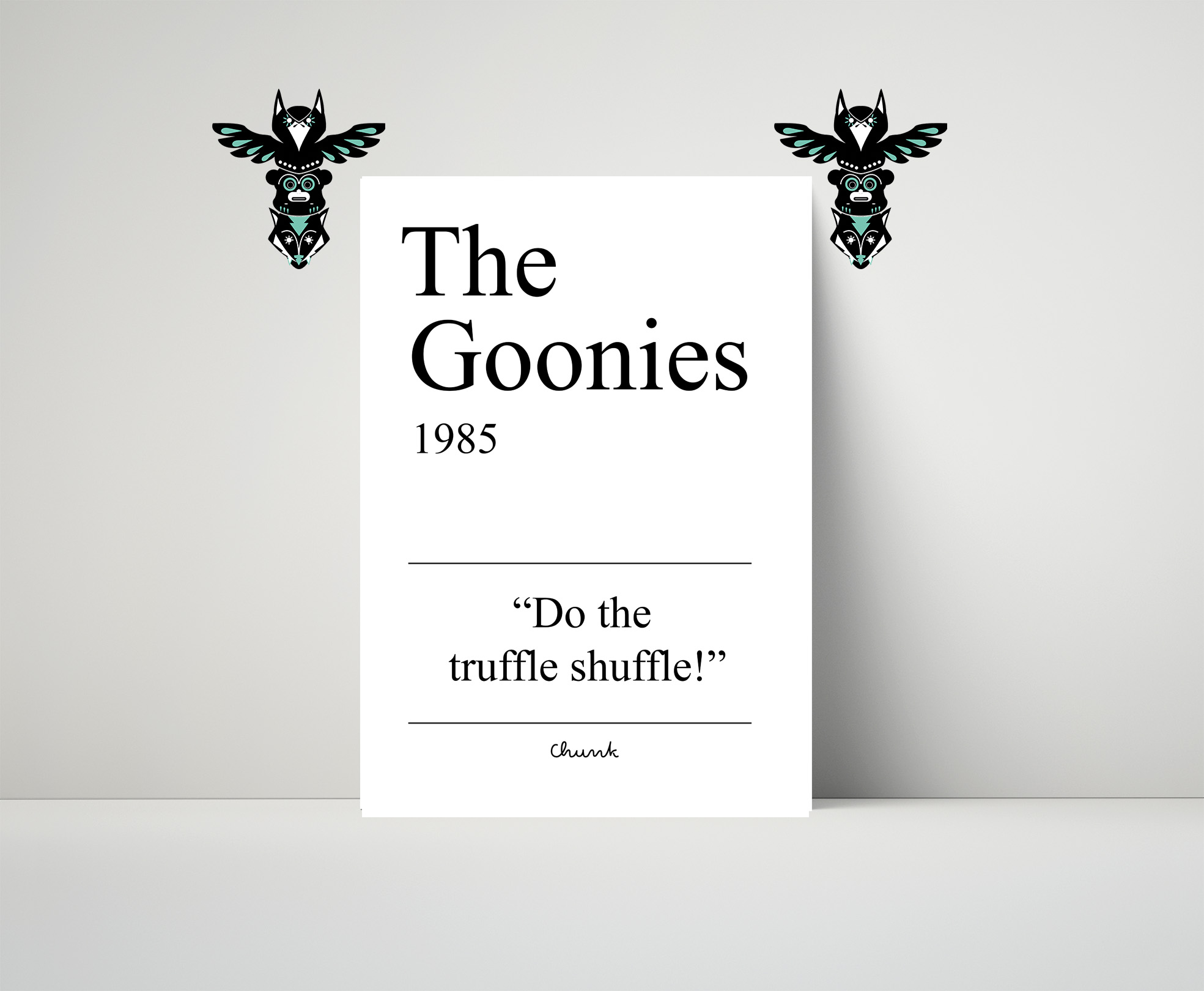 The Goonies A4 card print 