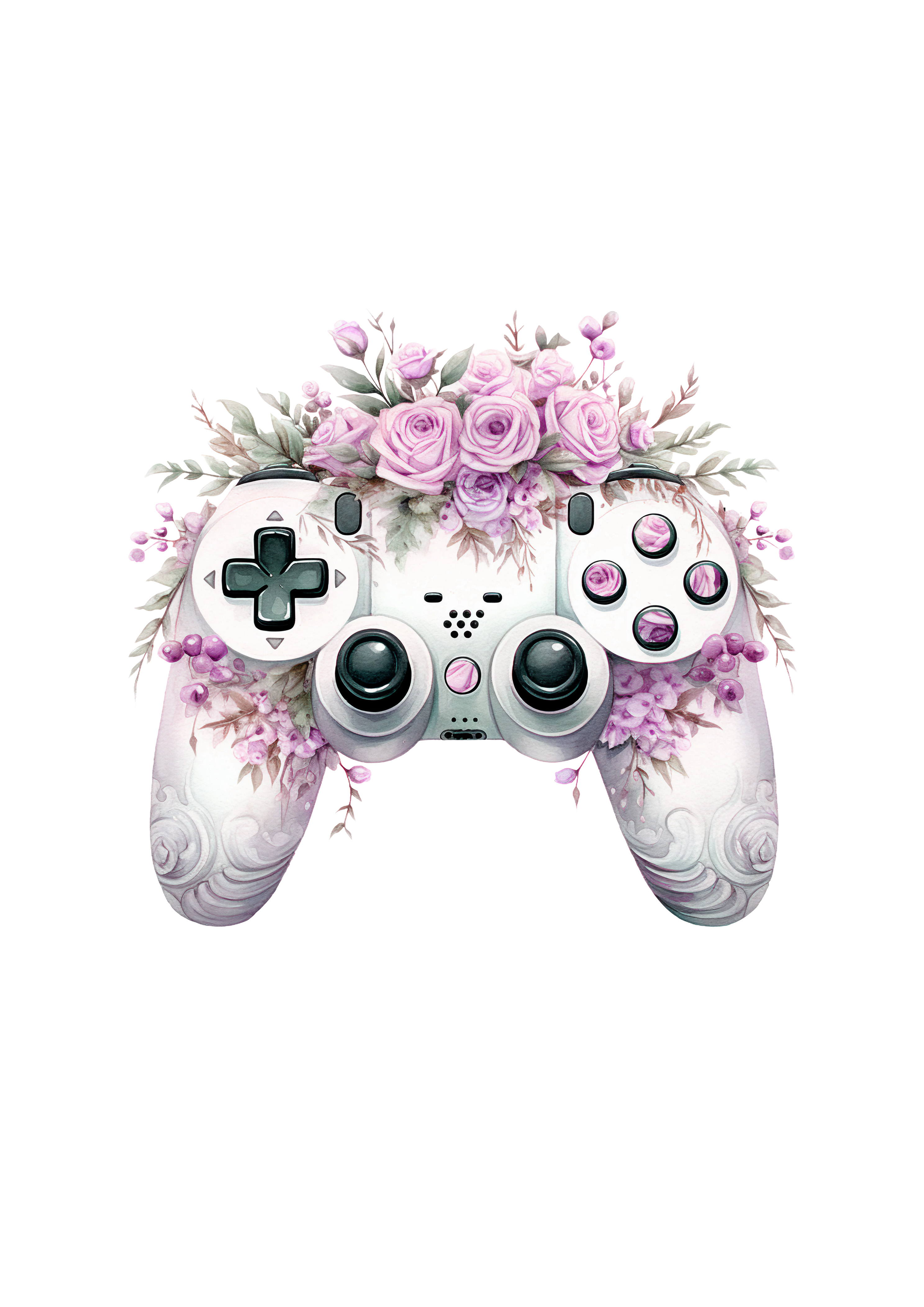 floral game controller print