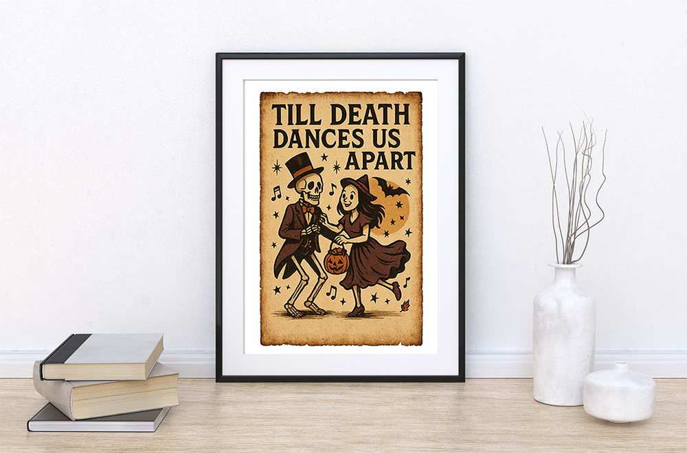 Till Death Dances Us Apart Halloween Poster
