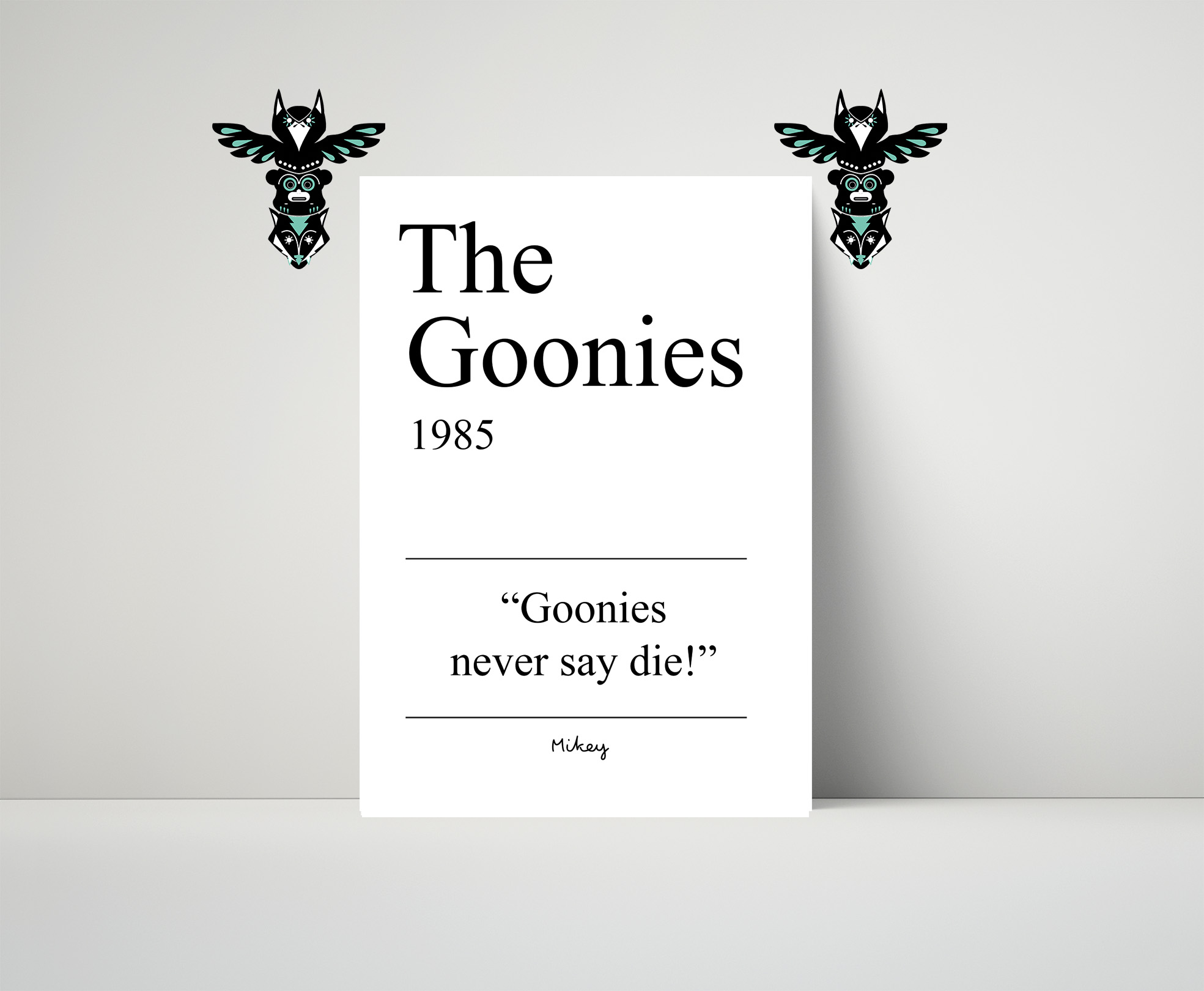 The Goonies A4 card print 