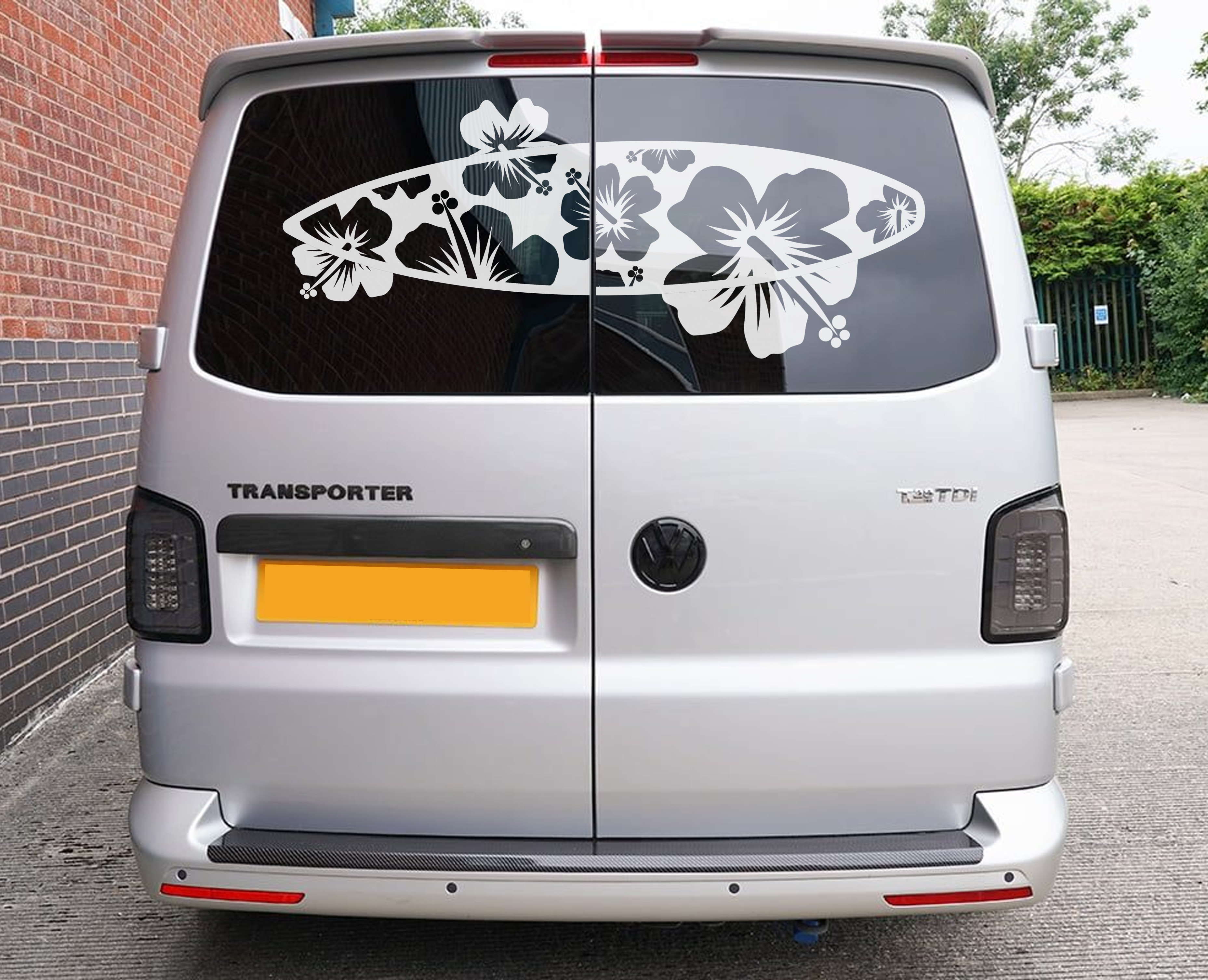 surfboard / Flower sticker