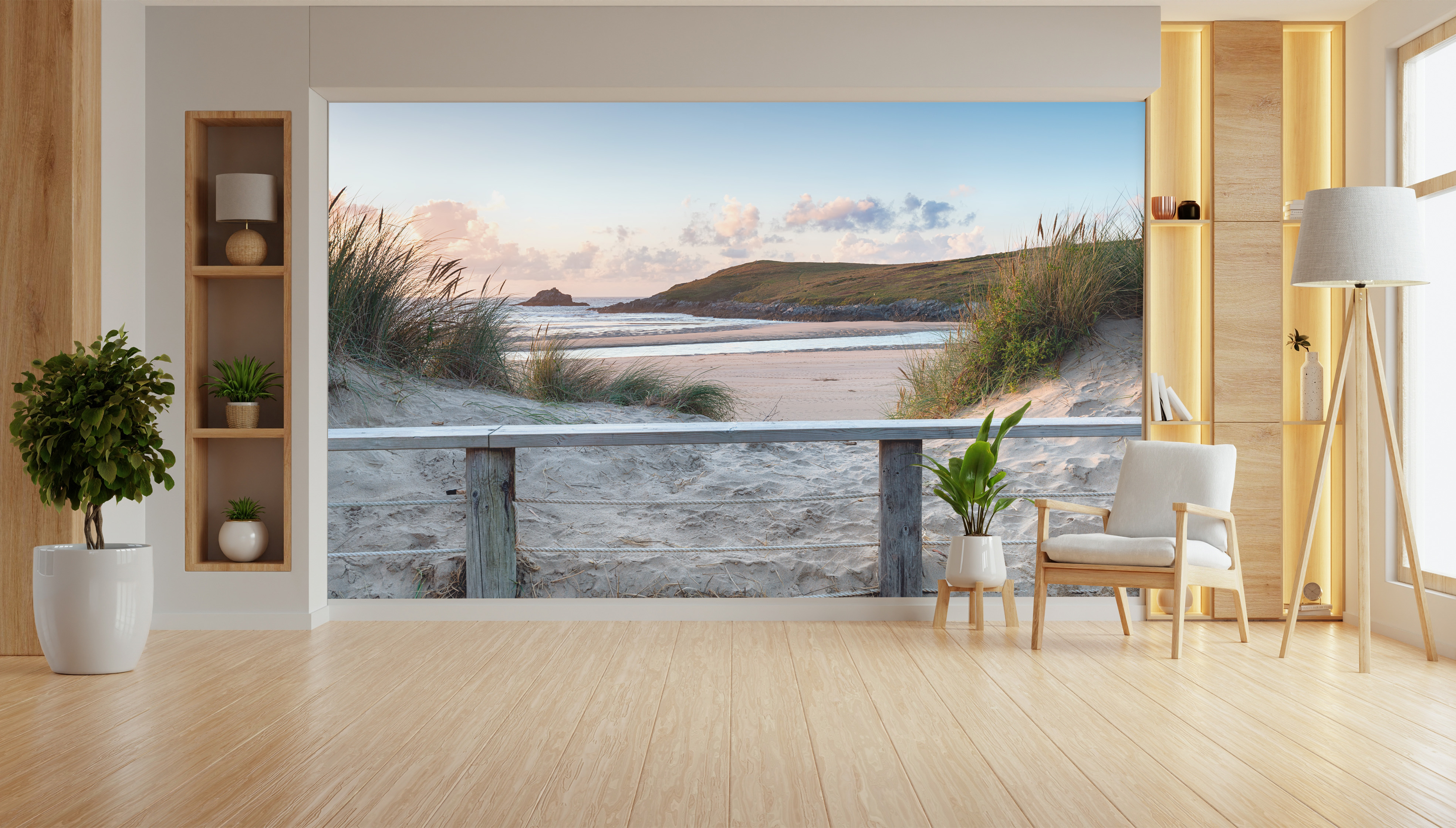 Beach Scene adhesive Wall Mural