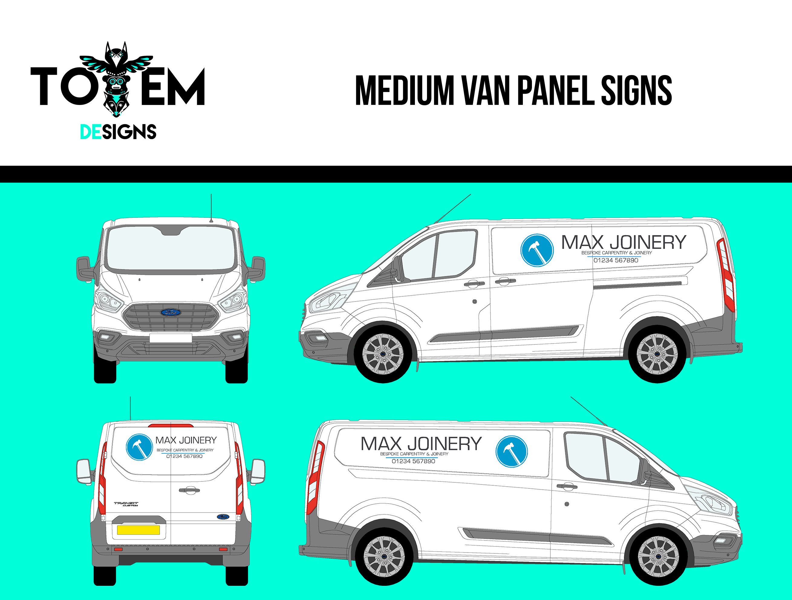 Medium Van Panel Signs