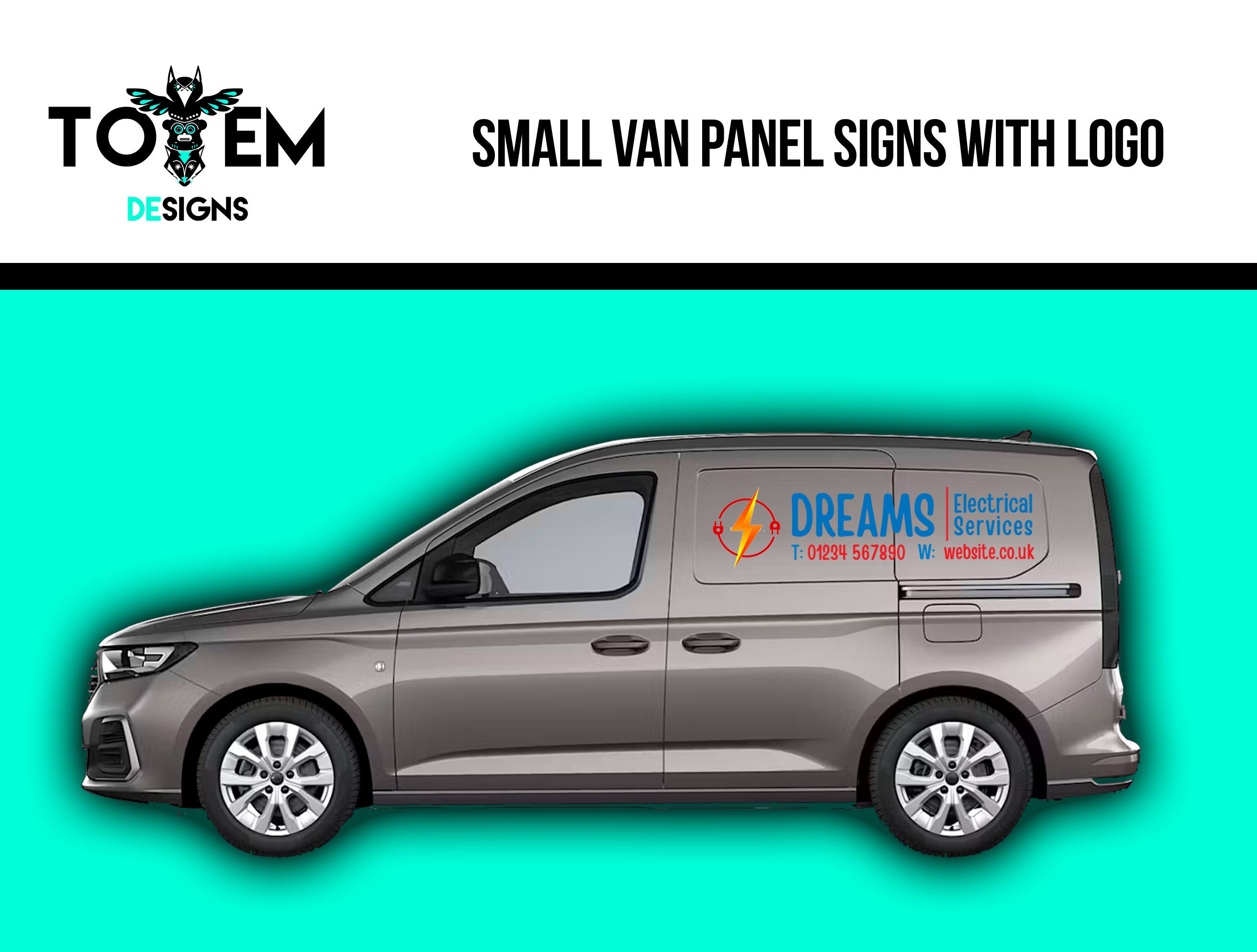 Small van sign kit - sign writing for panel signs - van signs design