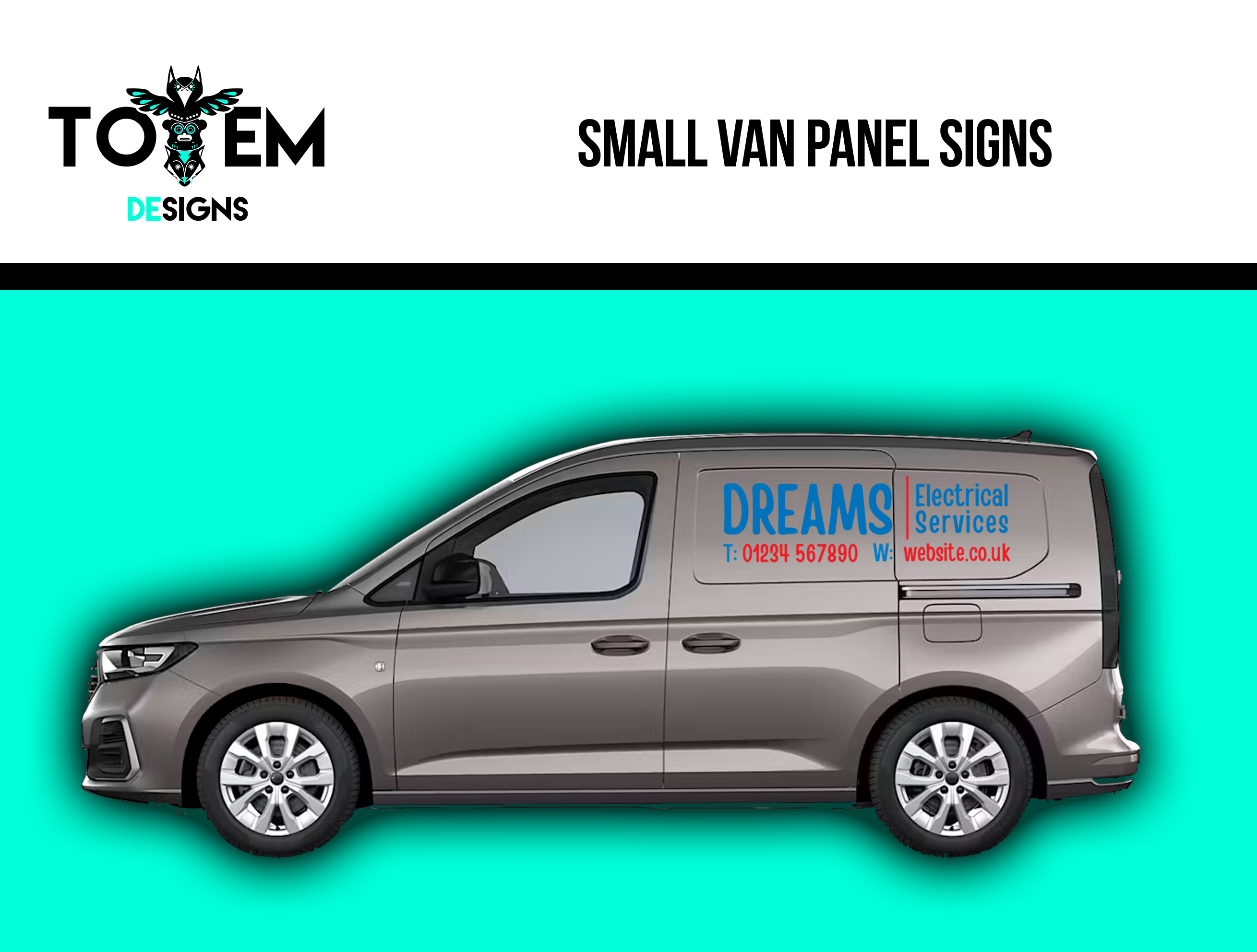 Small van sign kit - sign writing for panel signs - van signs design